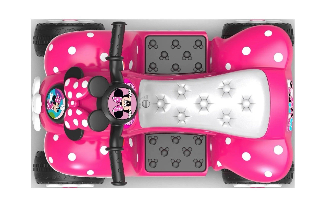 6V Minnie Mouse Quad Battery Powered Kids Ride-On 2 MPH Realistic Horn Ages 3+