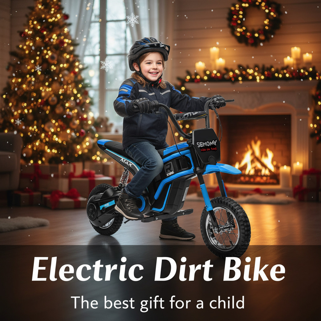 24V 350W Electric Dirt Bike Off-Road Electric Motorcycle w/ Twist Grip Throttle