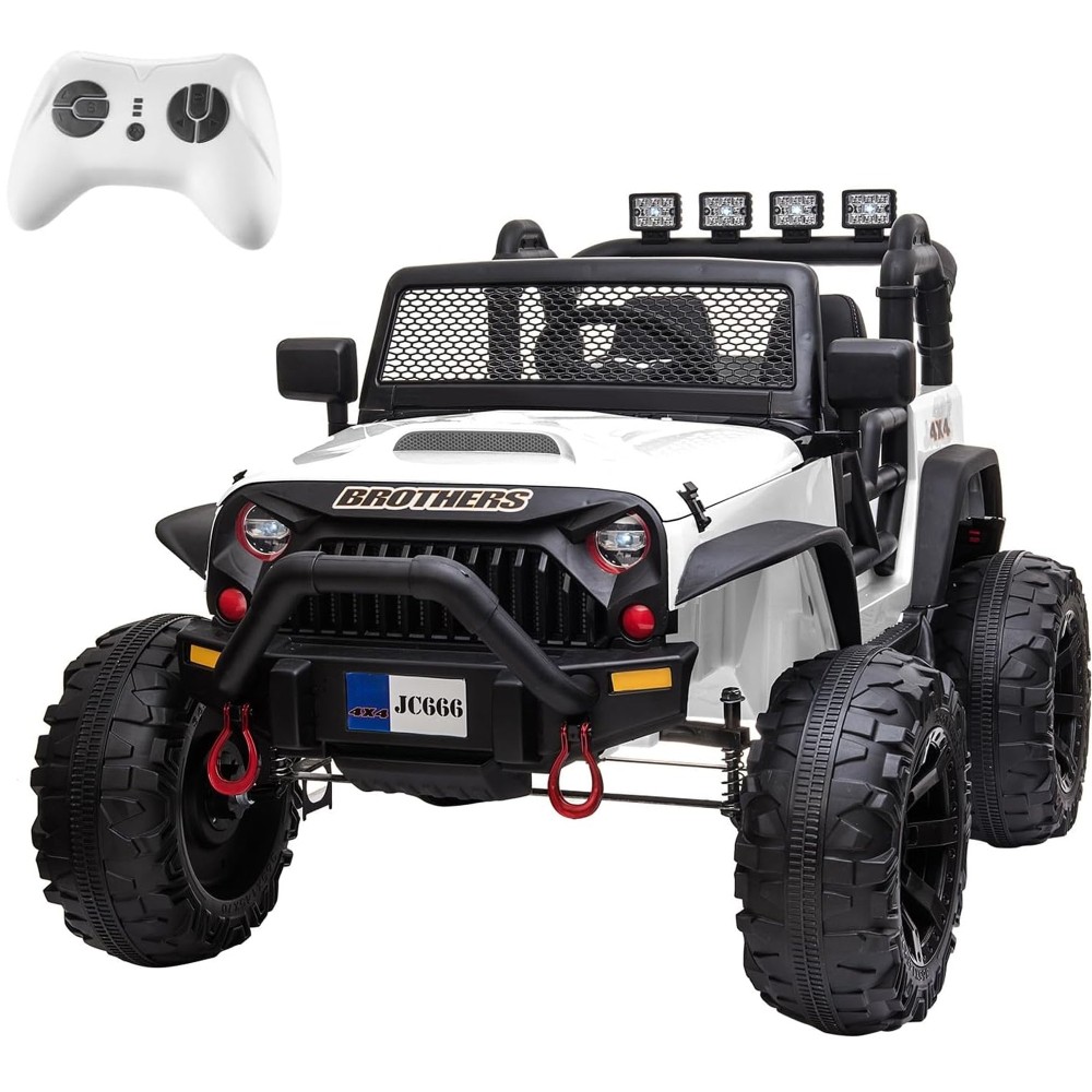 2 Seater Kids Electric Car Ride on Toy Wheel Truck with Remote Control, 3 Speeds