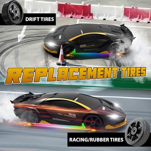 RC Drift Car Remote Control Car 2.4GHz 1/24 4WD 15KM/H High Speed Racing Black