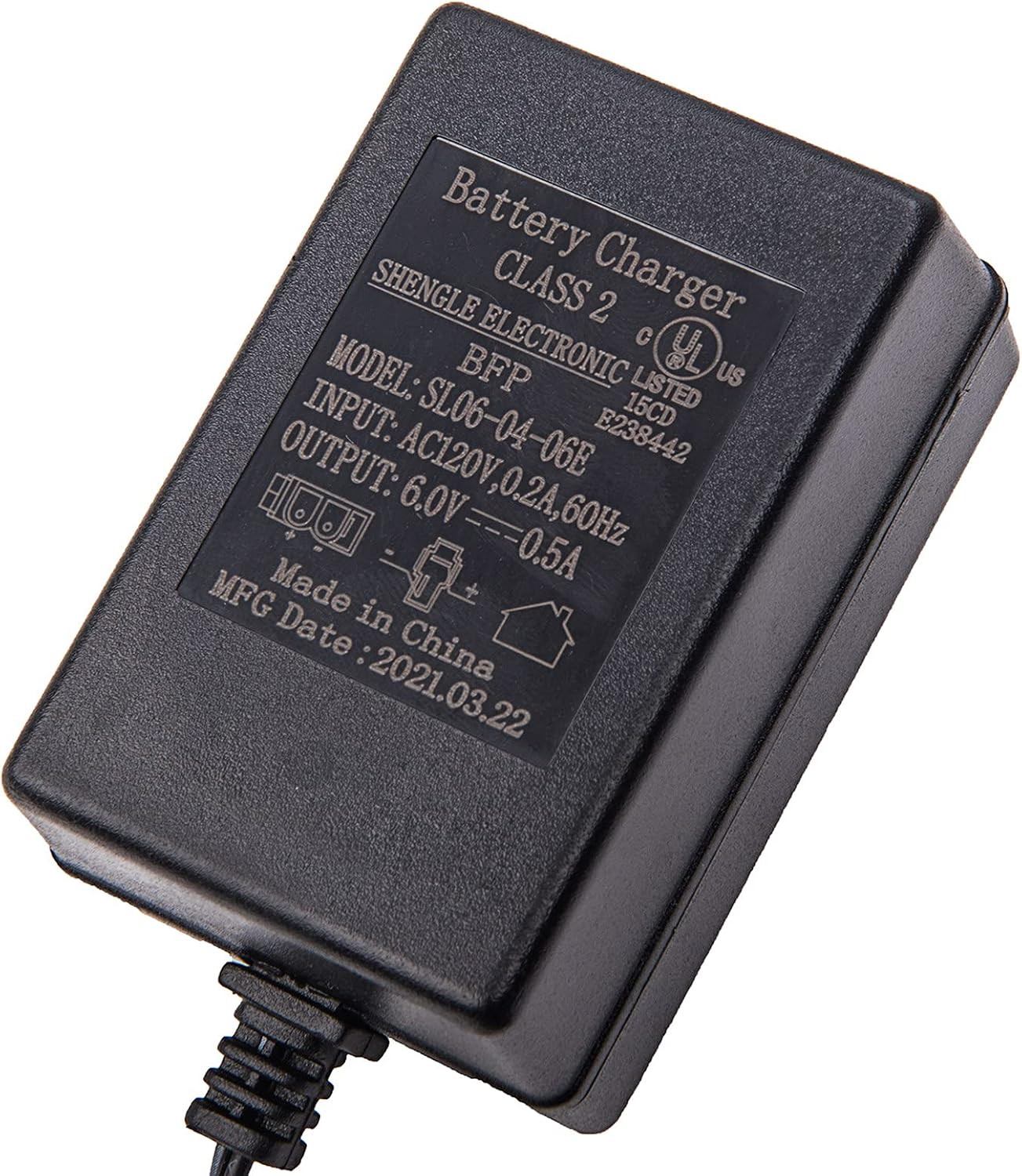 6.0V0.5A Children’S Car Charger, SL06-04-06E 6V Electric Car Riding Toy Battery