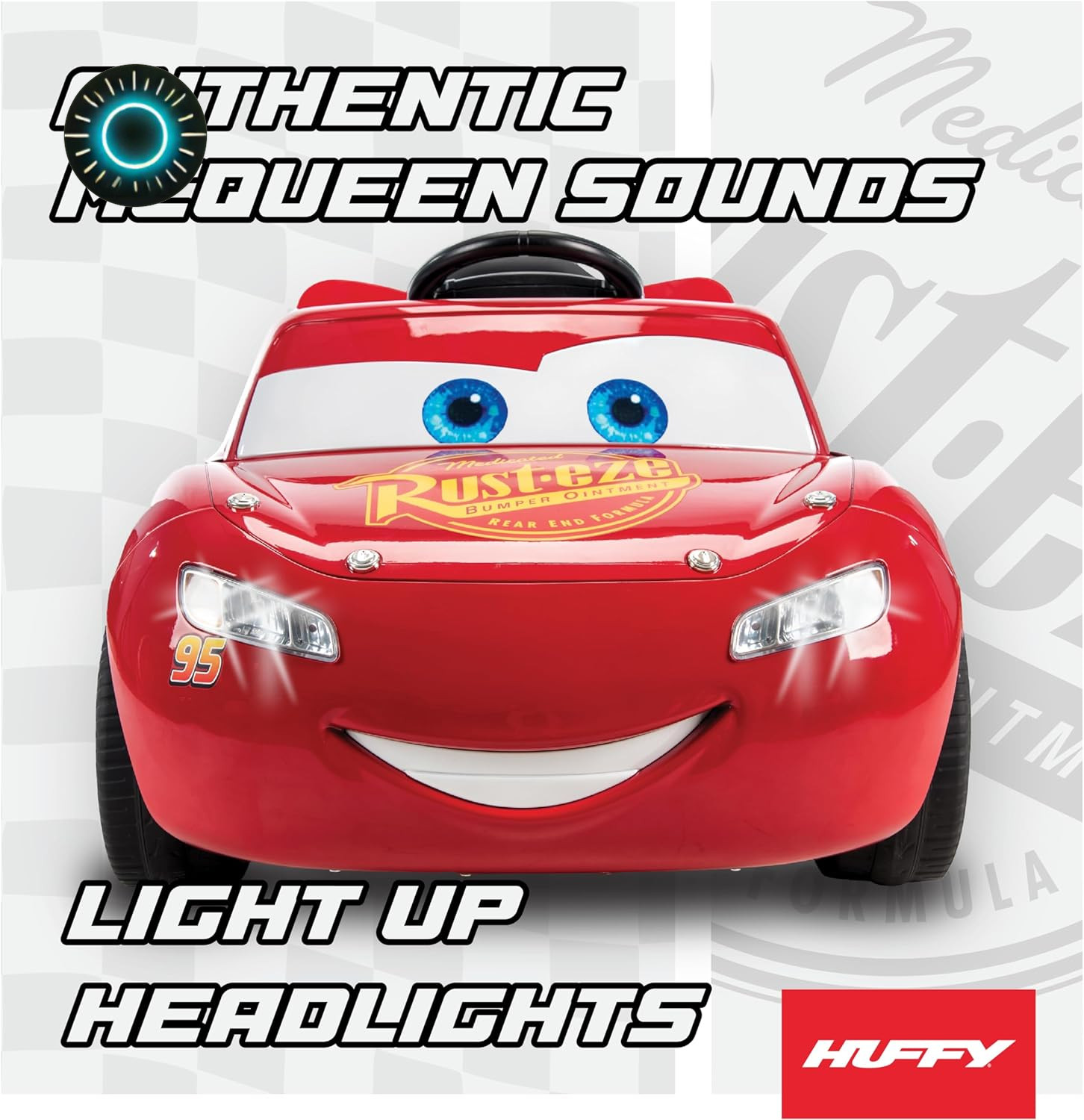Huffy 6V Disney Pixar Lightning McQueen Ride-On Toy Kids Ages 3-7 Red FREE SHIP