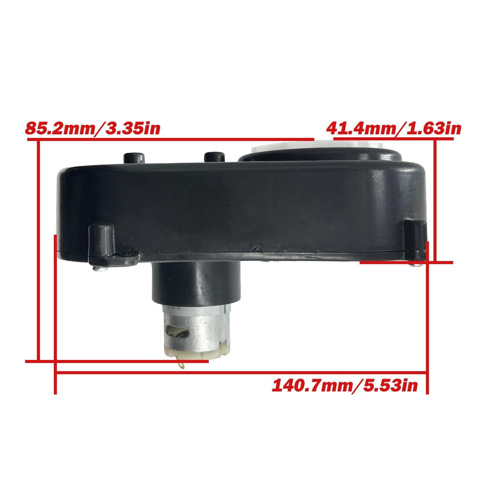 12V 24V Steering Wheel Motor Gearbox for Kids Ride-On Cars, Power Wheels Upgrade