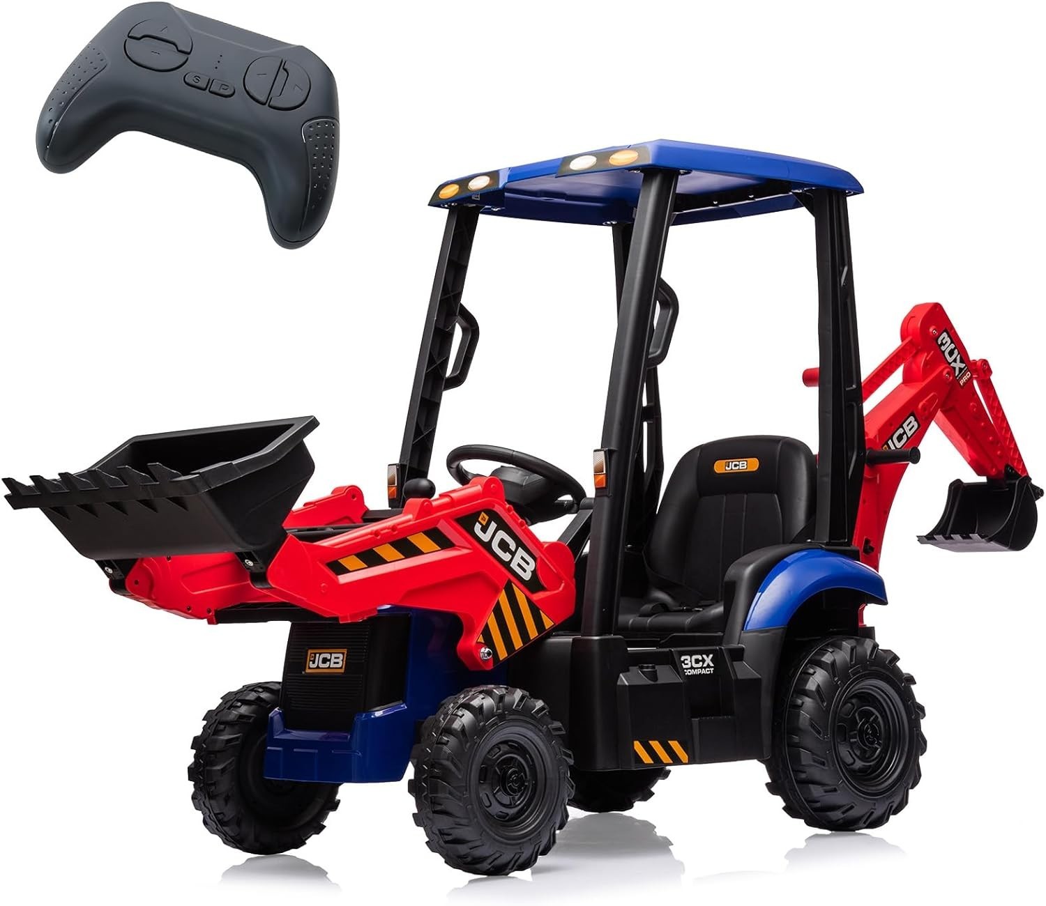 4 in 1 Ride on Excavator Bulldozer 12V Kids Electric Vehicle with Remote Control