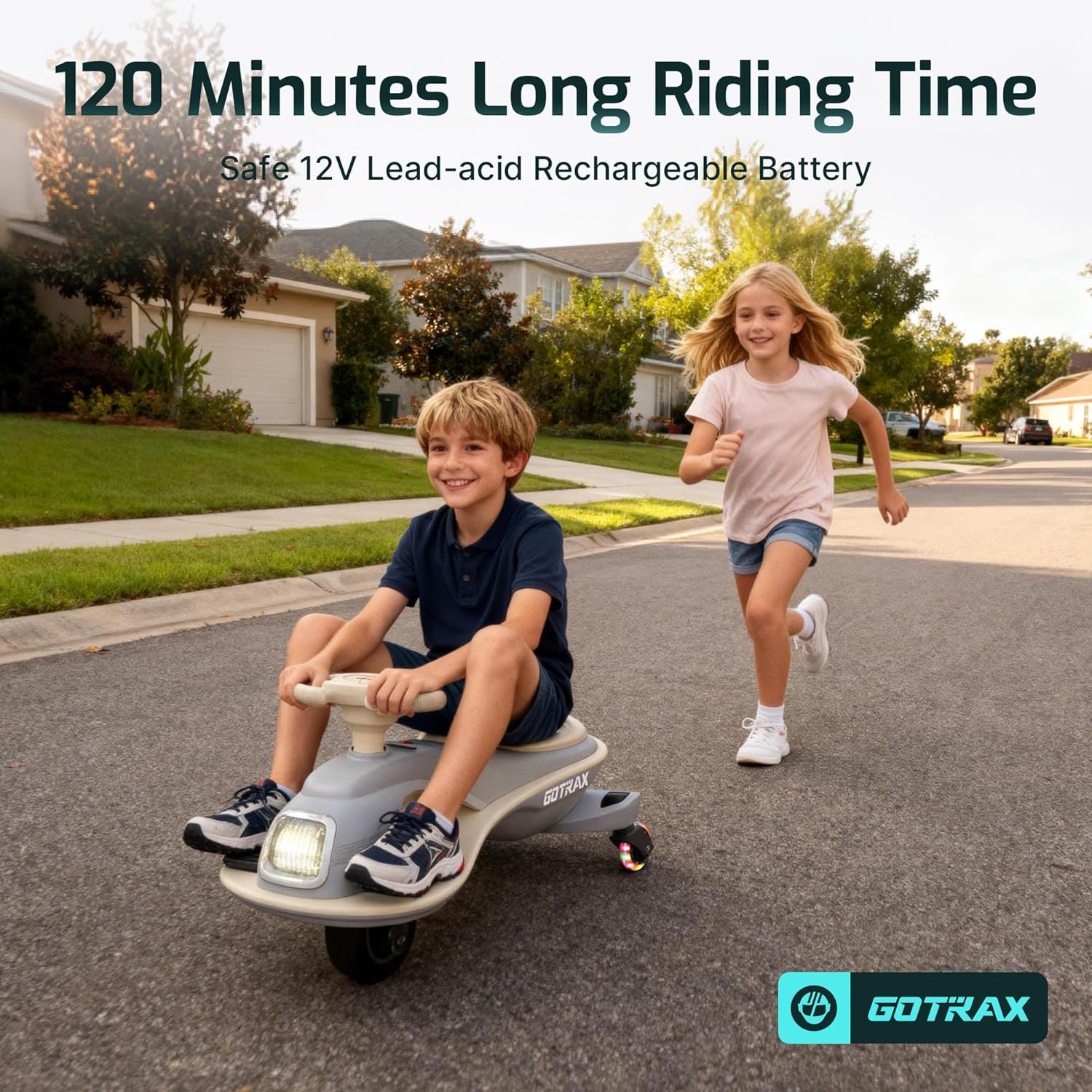 Gotrax WG1 Electric Wiggle Car for Kids, 12V Big Battery up to 120Min Playtime,
