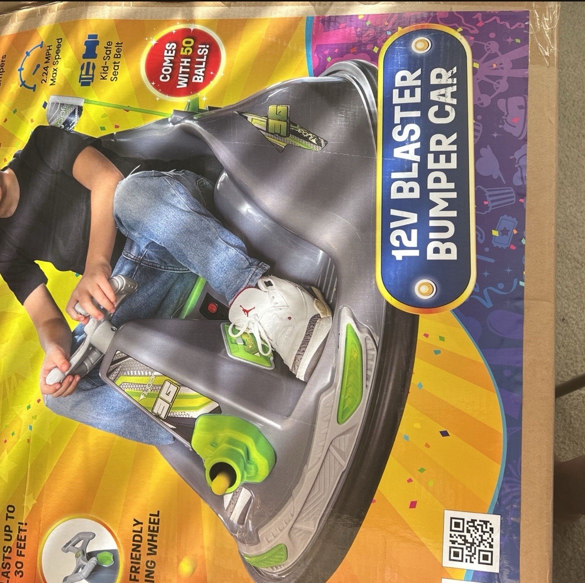 Flybar Blaster Bumper Powered Ride-On Car – Gray
