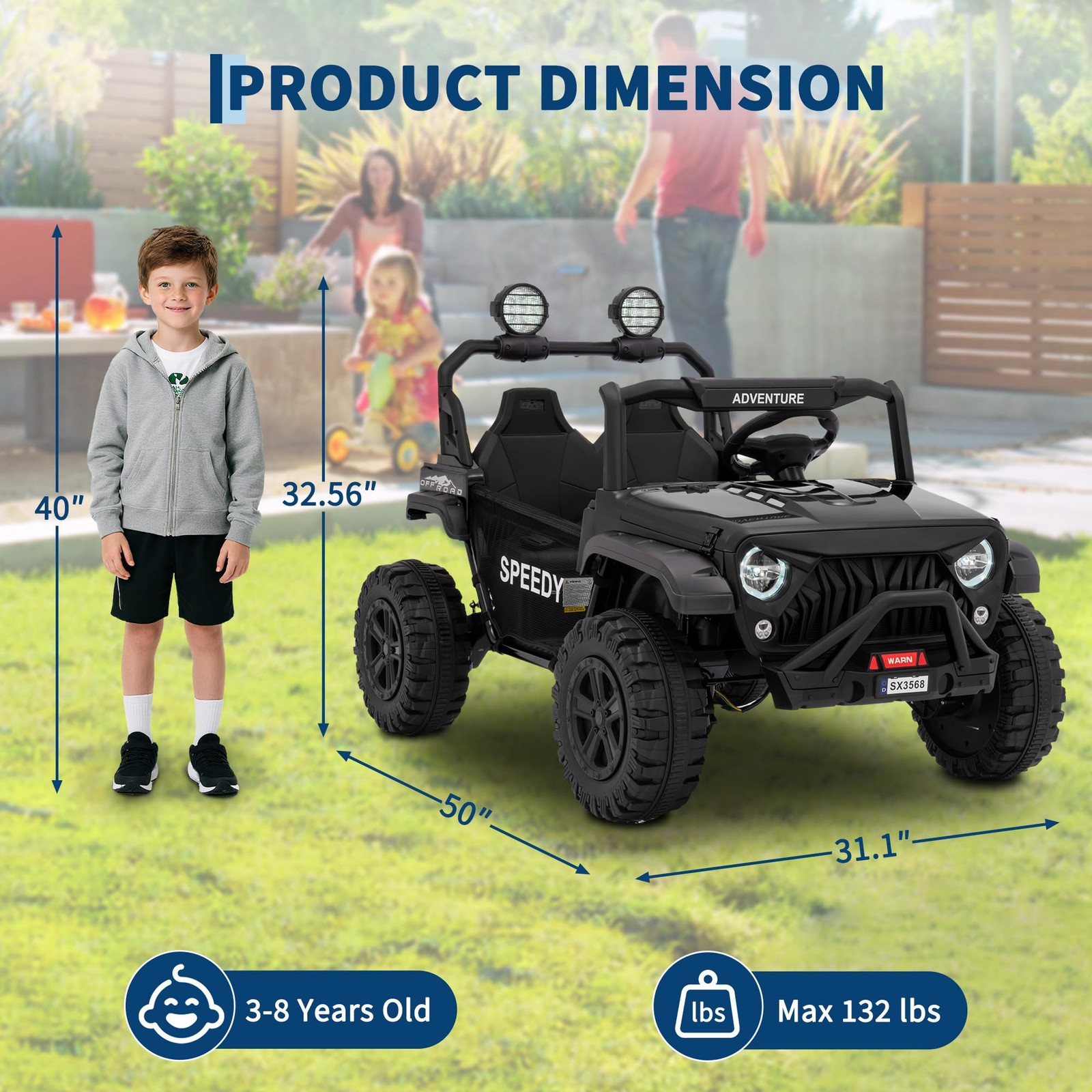 24V 4WD Ride on UTV for Big Kids, Off-Road Truck w/ Remote & Steel Frame