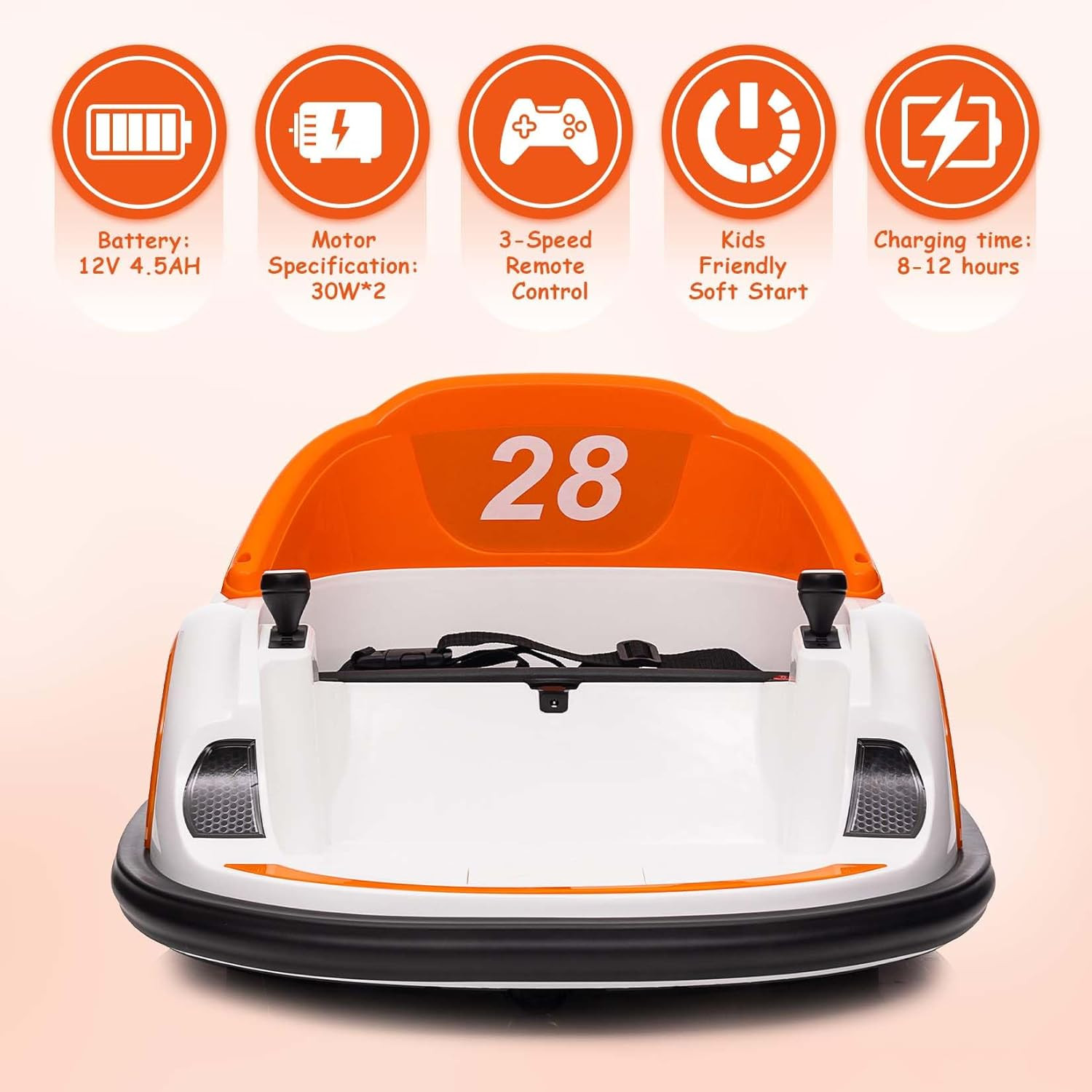 12V Kids Ride on Bumper Car Electric Vehicle for Toddlers Ride on Toy Bumping Ca
