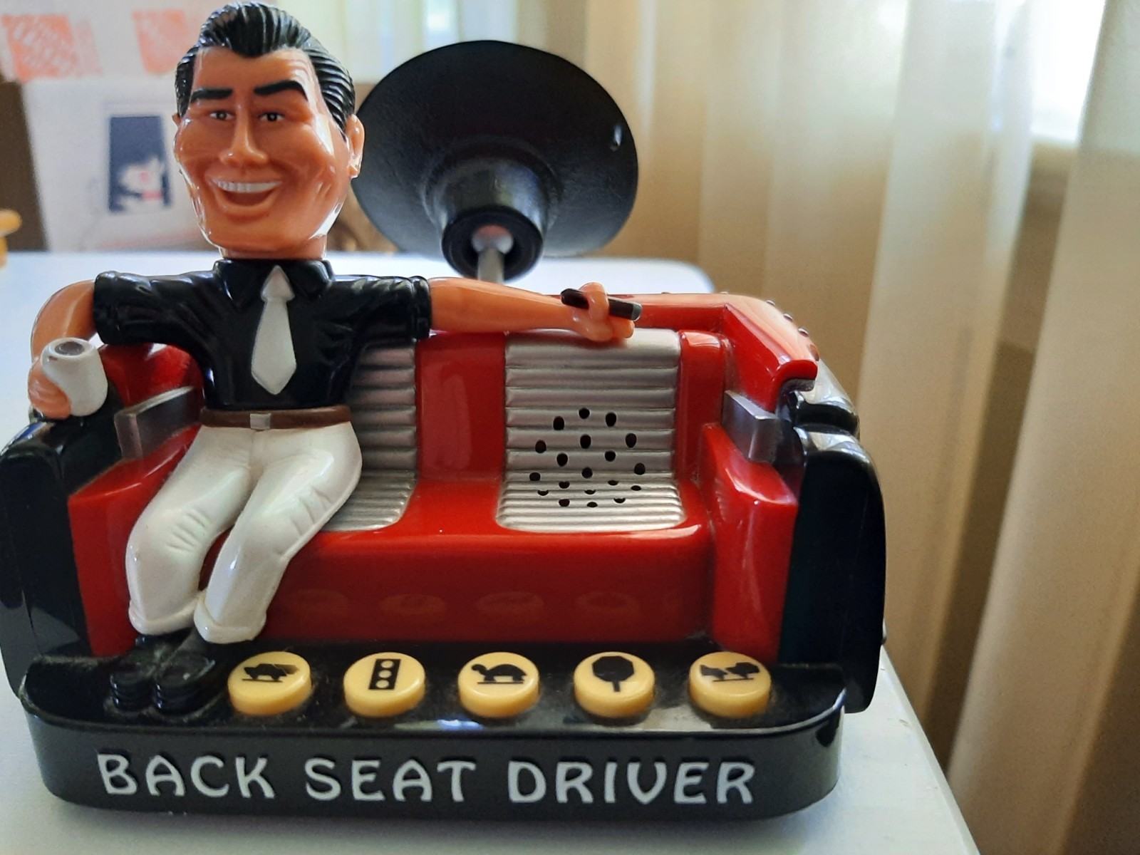 TALKING TOY BACK SEAT DRIVER MAKES 5 DIFFERENT COMMENTS 1999 USES 2 AA BATTERIES