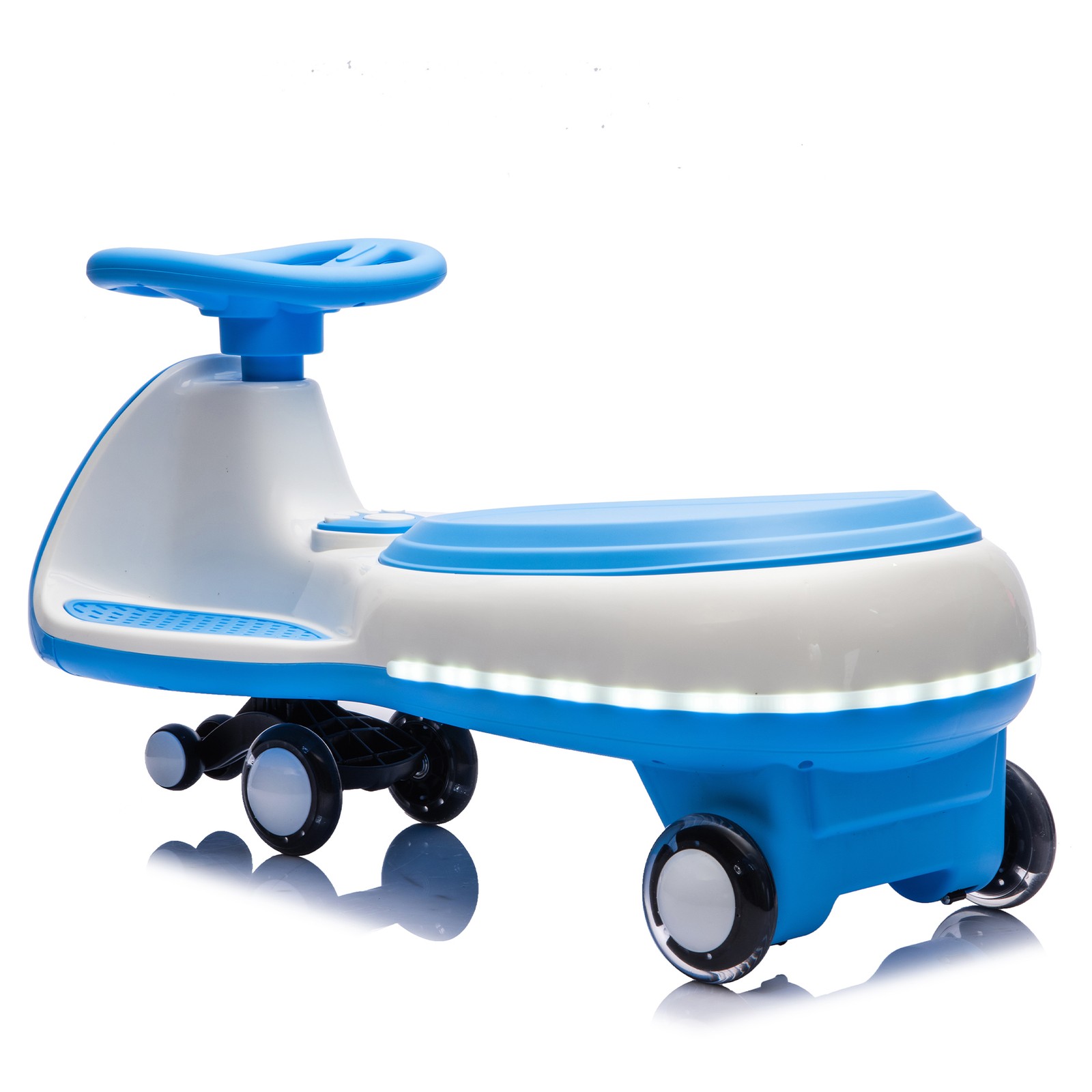 2in1 12V Kids ride on Electric Wiggle Car 5MPH Max Speed Bluetooth Music – Blue