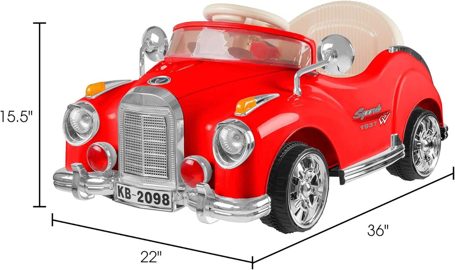 Kids Ride on Car with Remote – Classic Toddler Car for Kids Ages 3-6 – 6V Batter
