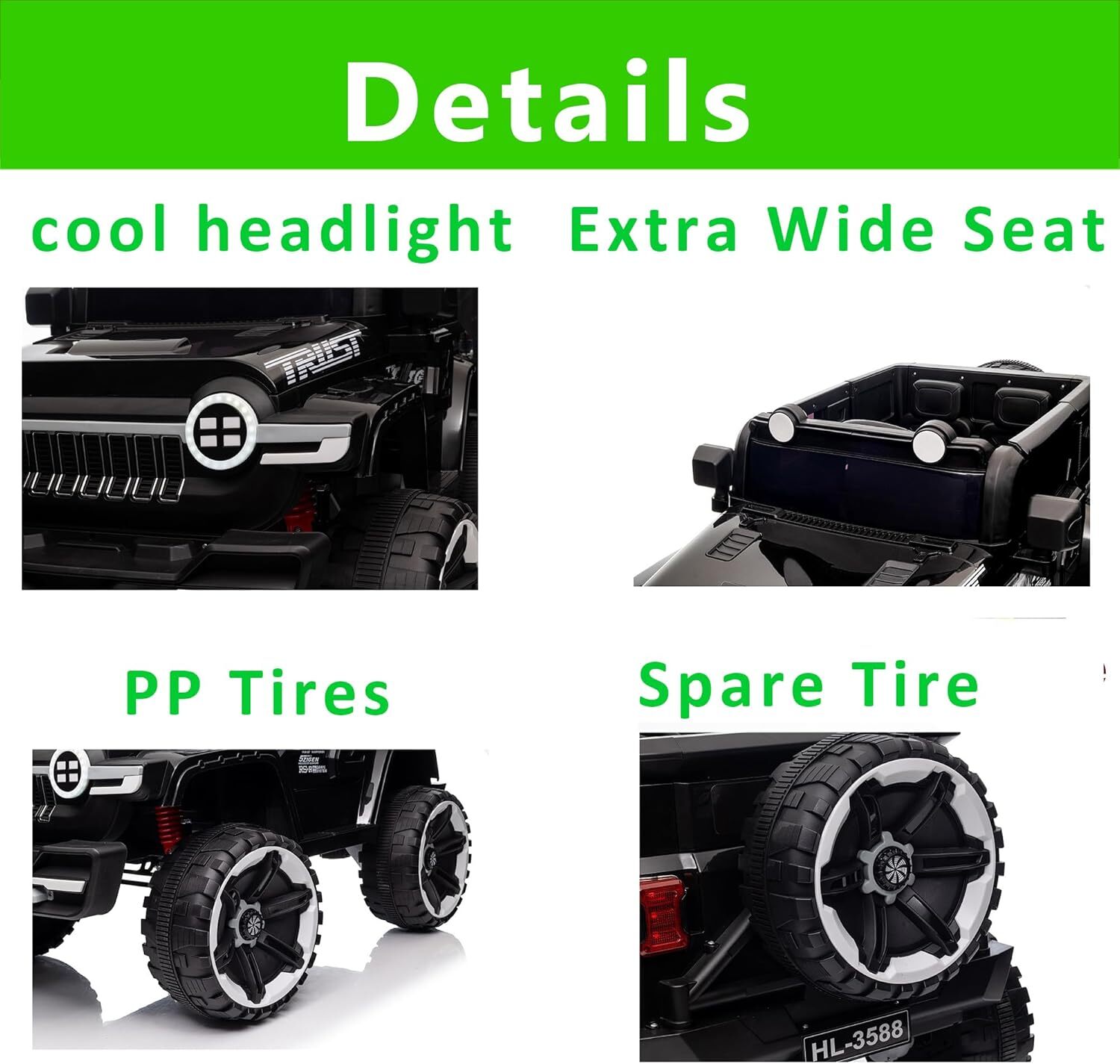 Kids Electric Ride On Truck 12V Power Battery Car w/ Remote Control & MP3 Player