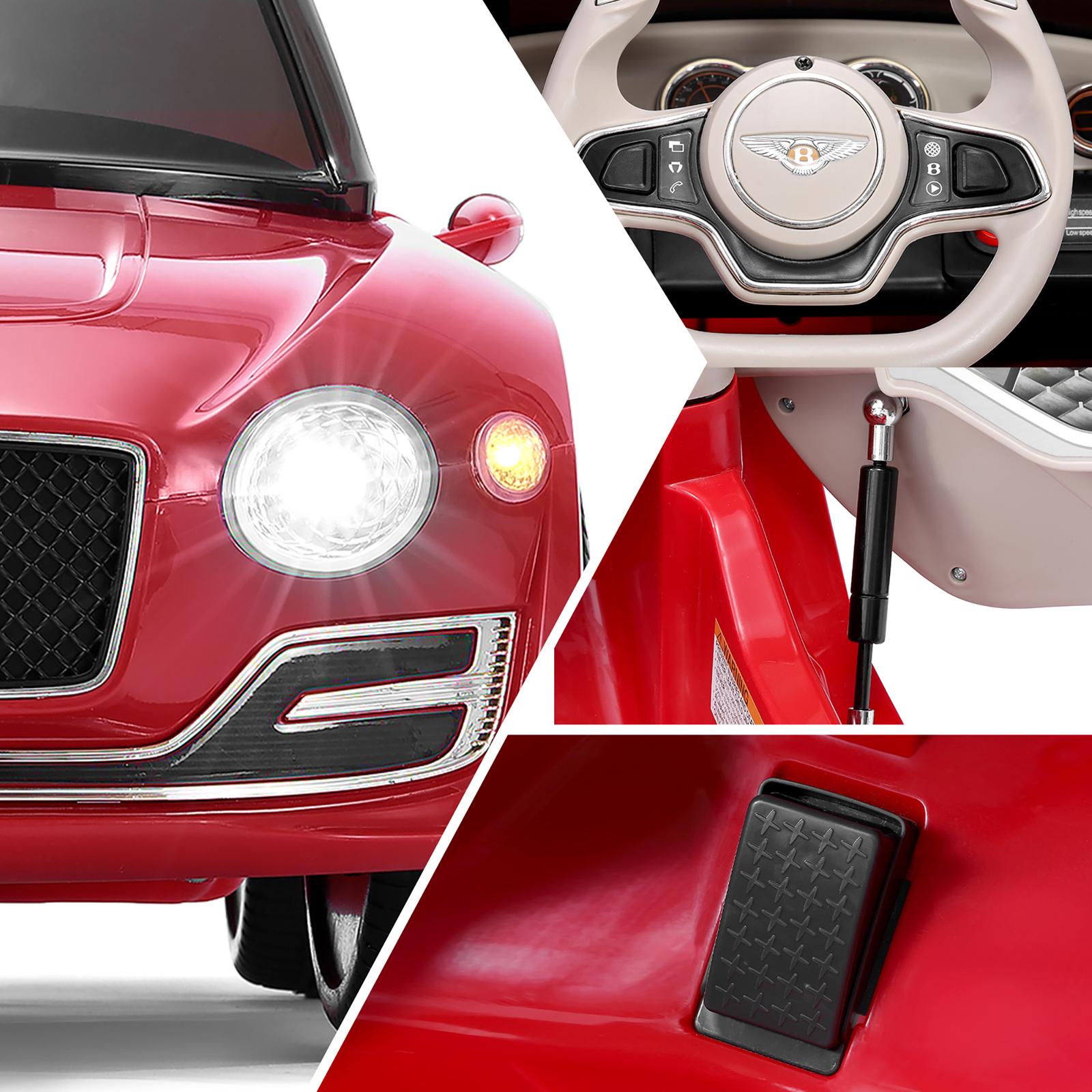 12V Electric Kids Ride On Car Toys w/ LED Remote Control LICENSED Bentley Style