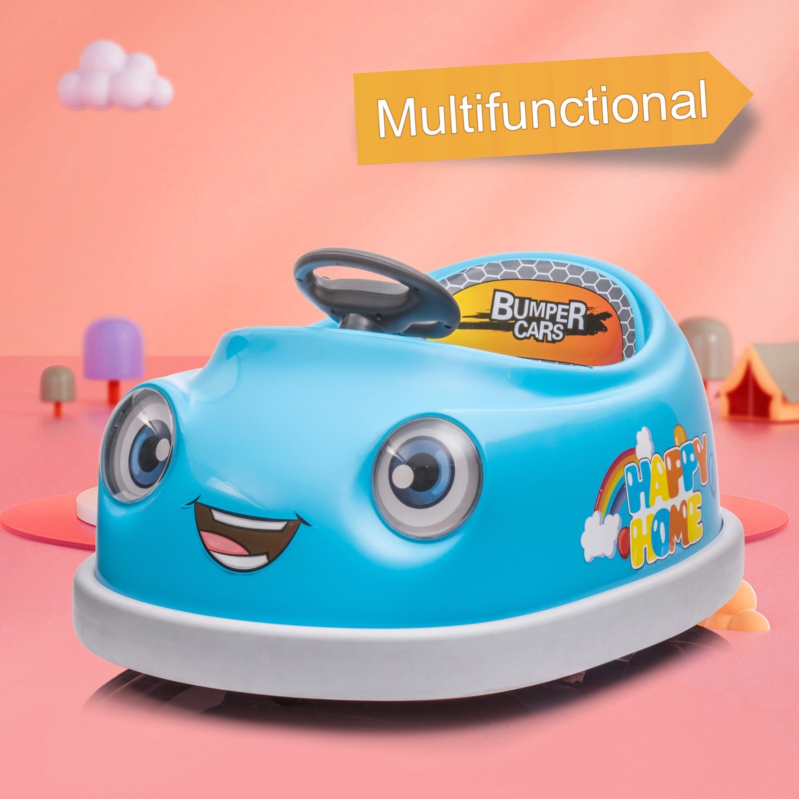 Bumper Car for Kids, 12v Dual Drive 1-6 Years Old Children’s Electric Car