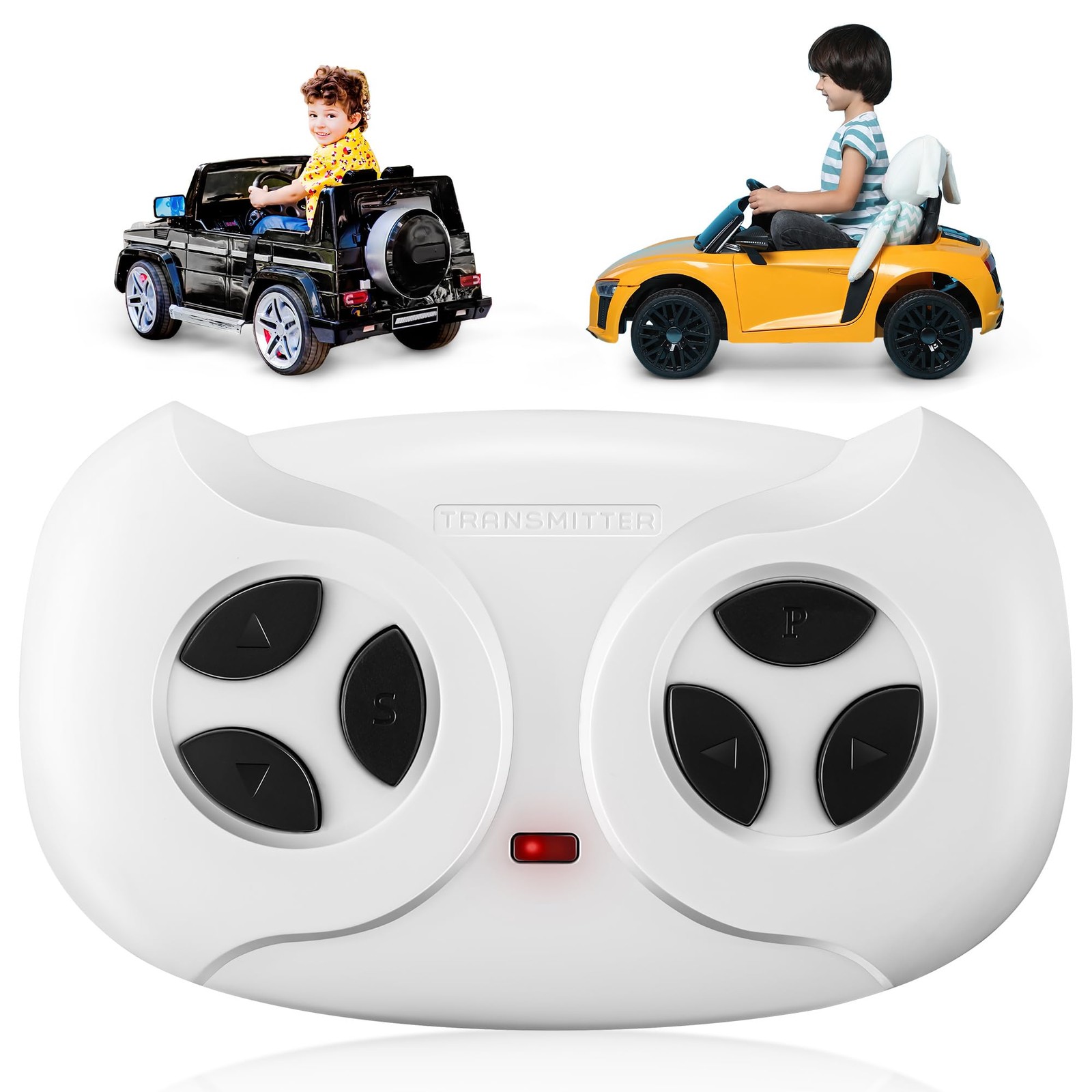 Saillong 2.4G Remote Control for Kids Electric Car, White white