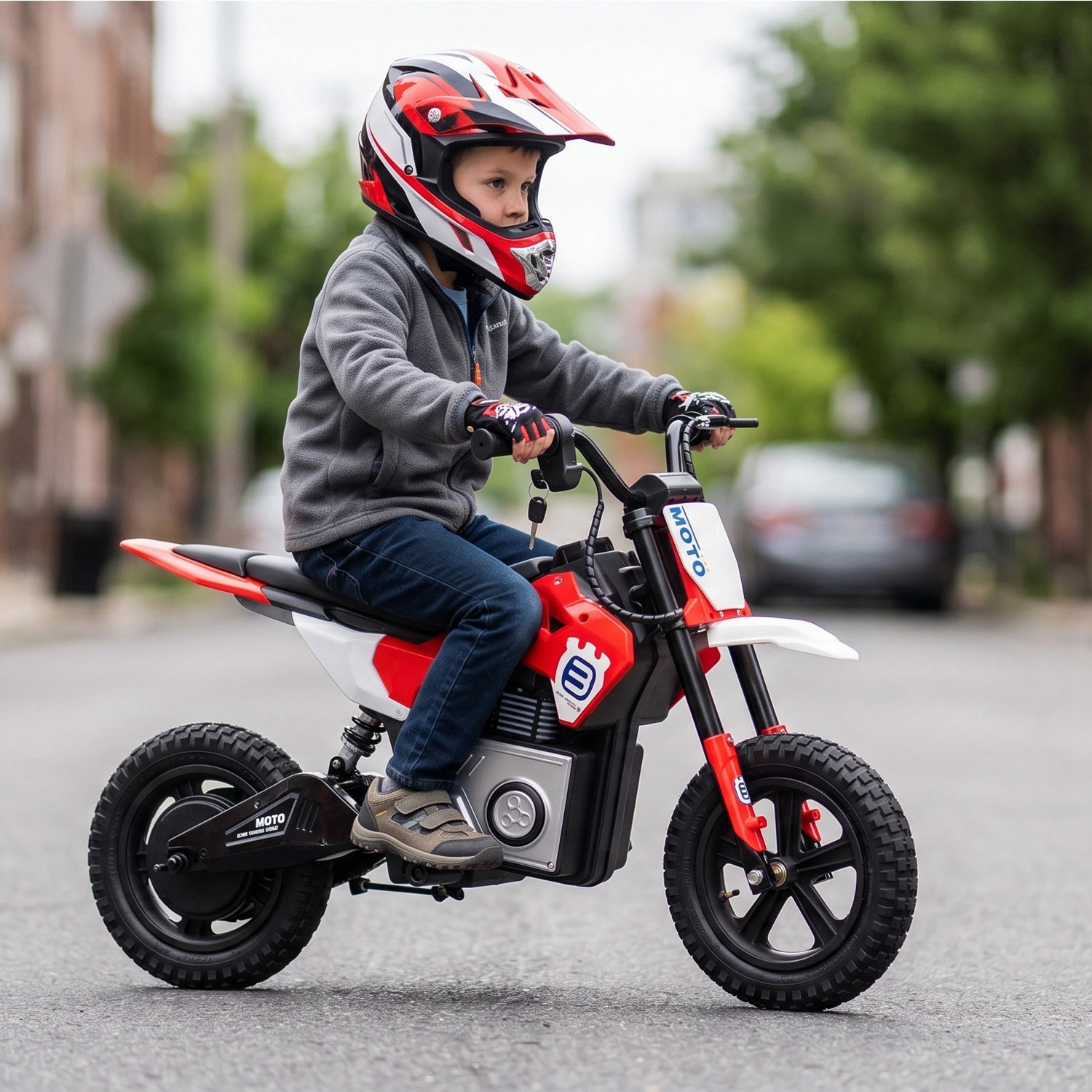 24V Electric Dirt Bike for Kids 5-12 Motorcycle Toy Motocross 9.32 MPH Range
