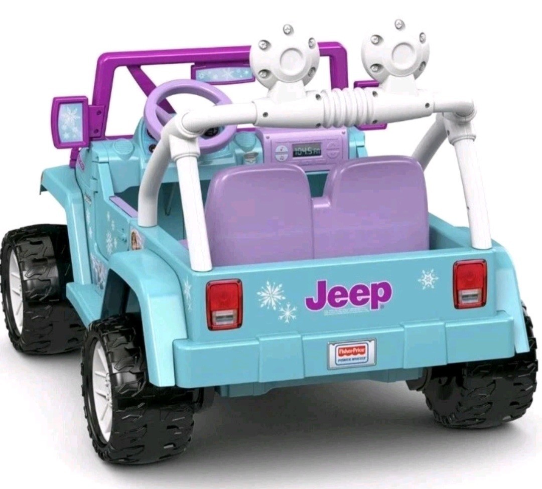 PowerWheels Disney Frozen Jeep Wrangler 12V Battery Powered Ride On Ages 3+ NEW