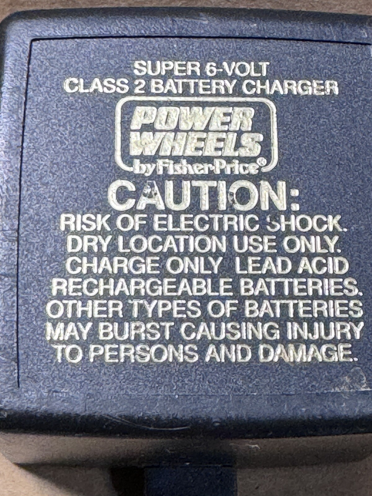 Fisher Price 00801-0974 Power Wheels BC-120-61200 Battery Charger 6V 7.2W