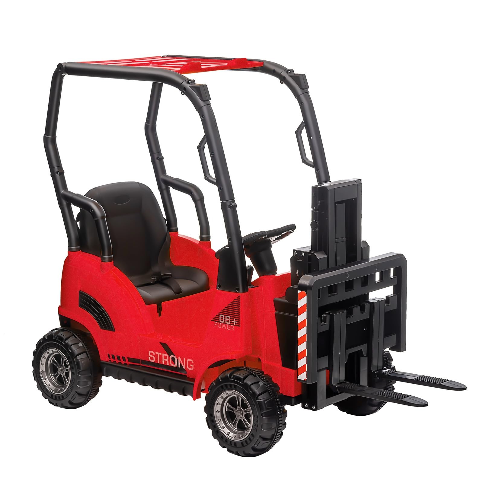 12V Electric Forklift For Children Kids Ride On Construction Car With Tent Toys