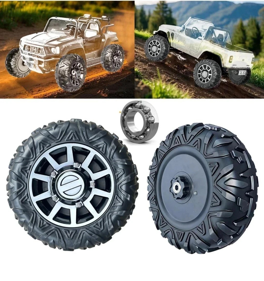 2Pack 33CM/13” PU Solid Rubber Tire for Power Wheels Ride on Car ﻿Alligator NEW