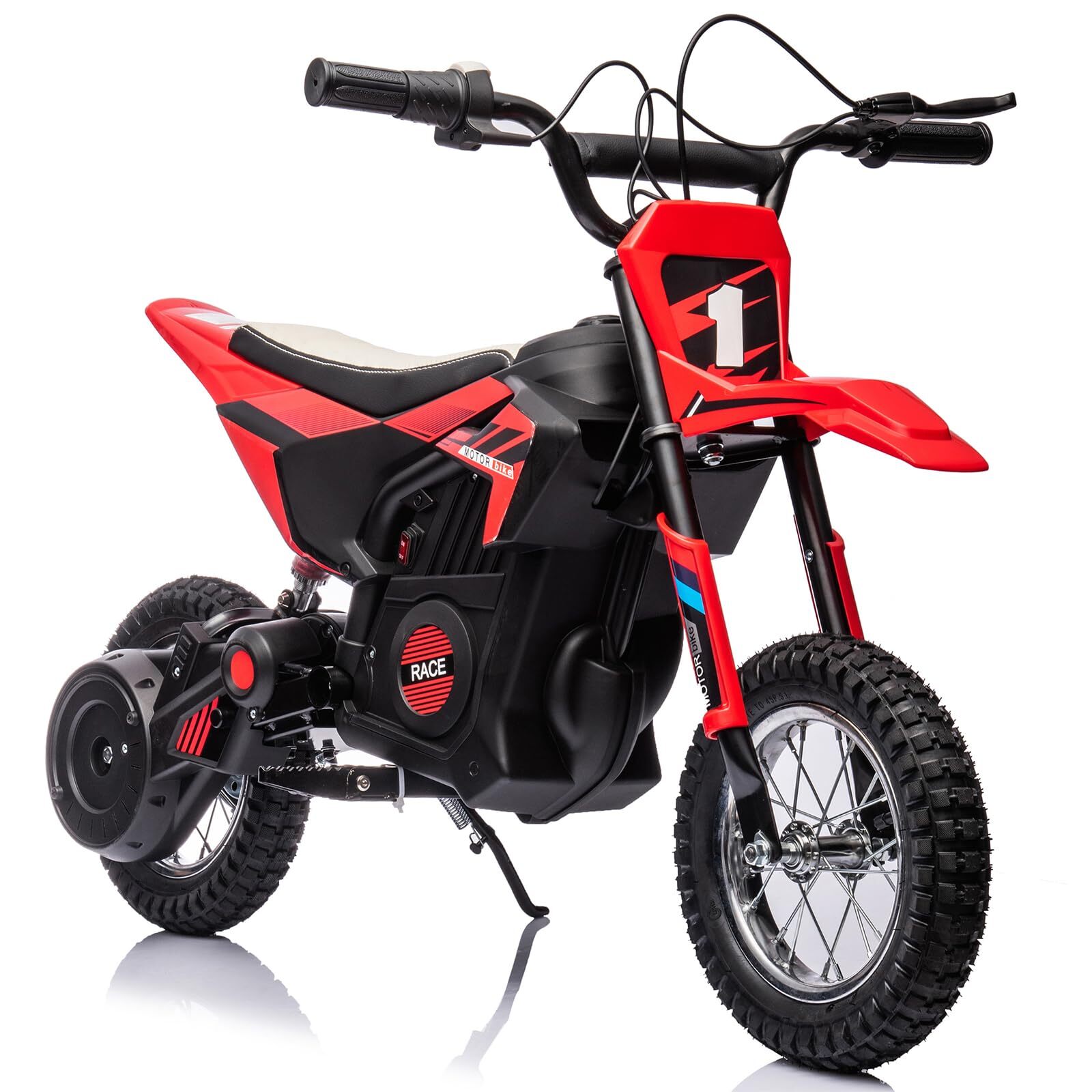 Ride On Toys 24V Kid Electric Motorcycle 250W Motor 13.6MPH Fast Speed Motocross
