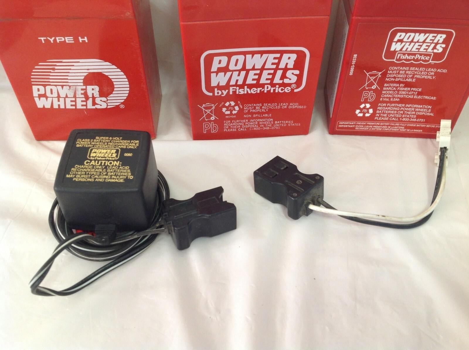 Three (3x) Fisher-Price Power Wheels 6-Volt Rechargeable Battery (Not Working)