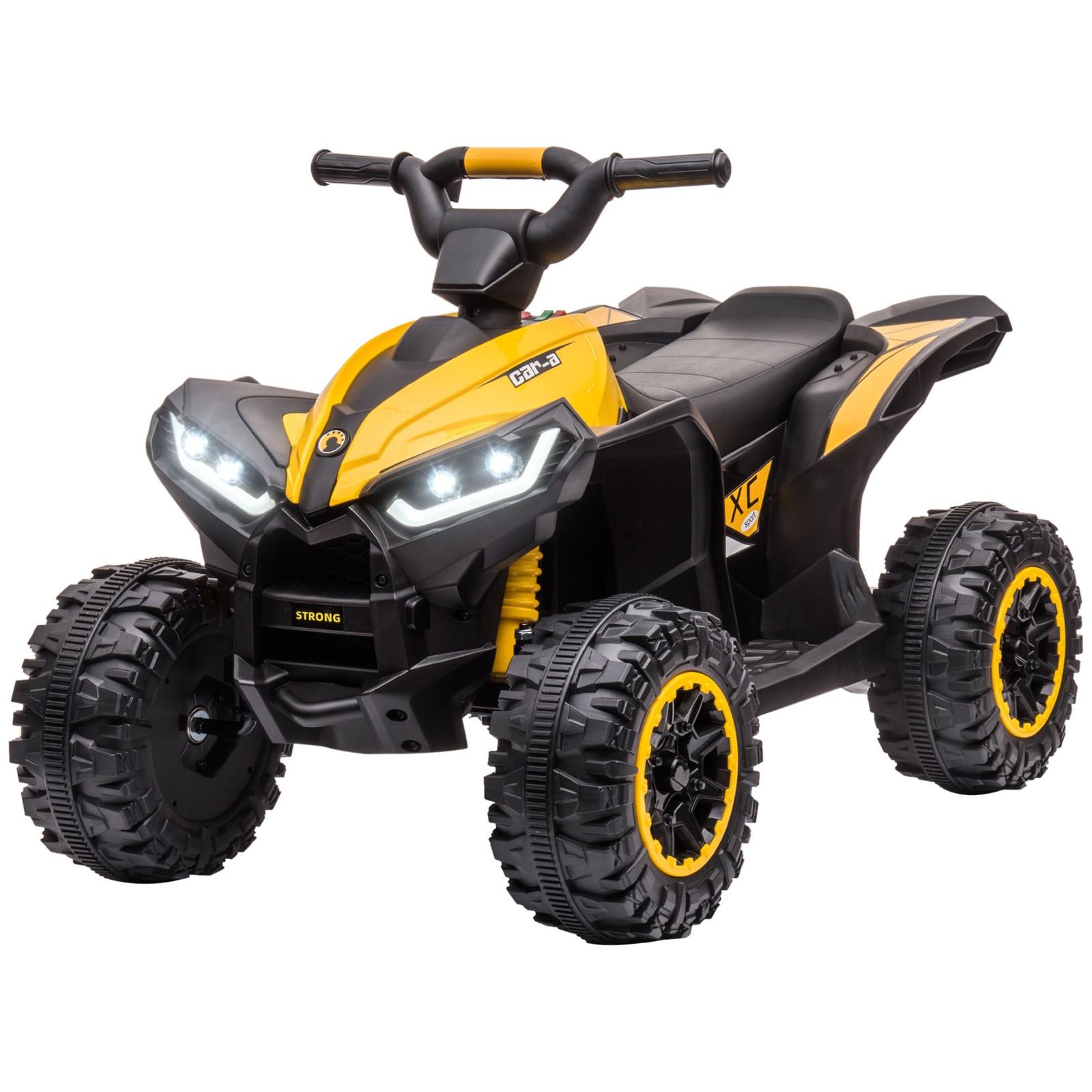 4 Wheeler for Kids, Electric ATV, with Music for 3-5 Years Old Yellow