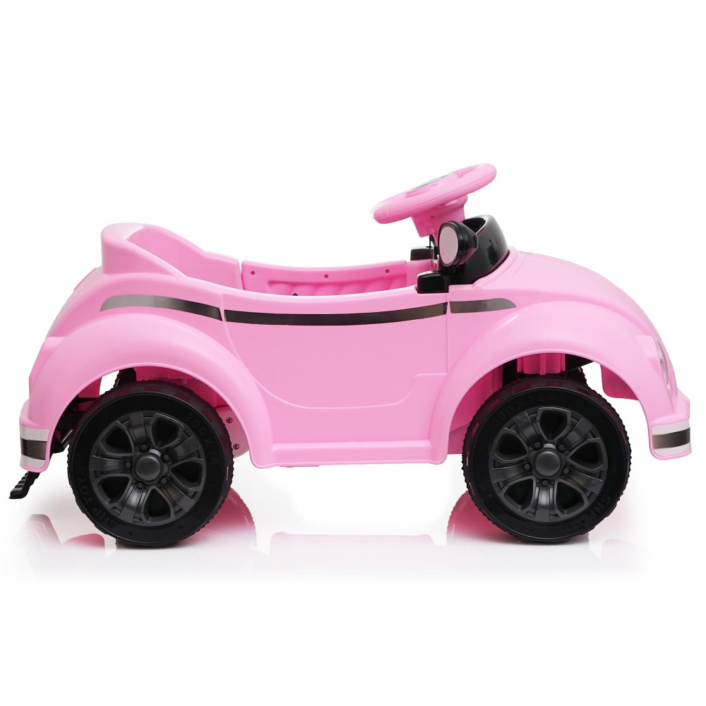 12V Kids Ride On Car W/2.4G RC,Classic Vintage Rounded Styling & Anti-Tip Design