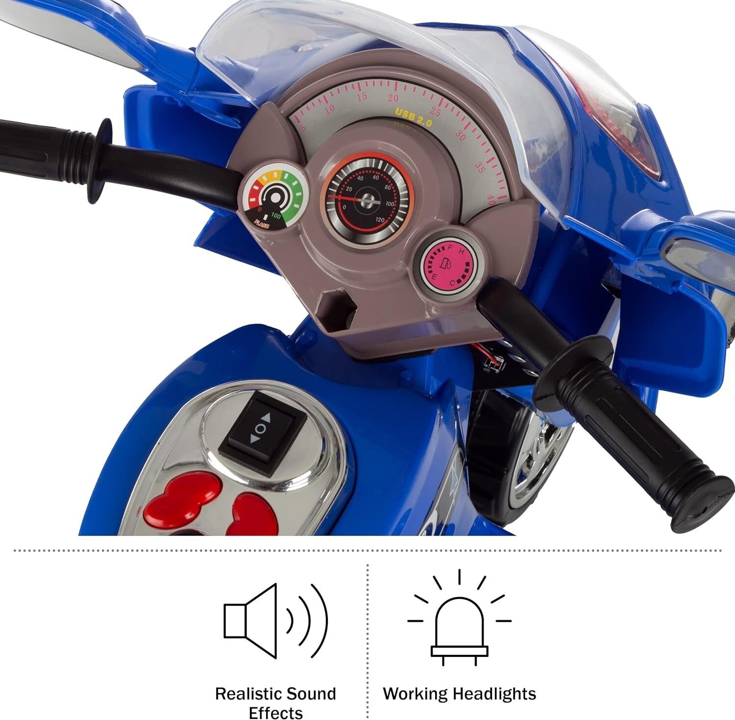 Ride on Toy, 3 Wheel Motorcycle Trike for Kids by Rockin’ Rollers ? Battery P…