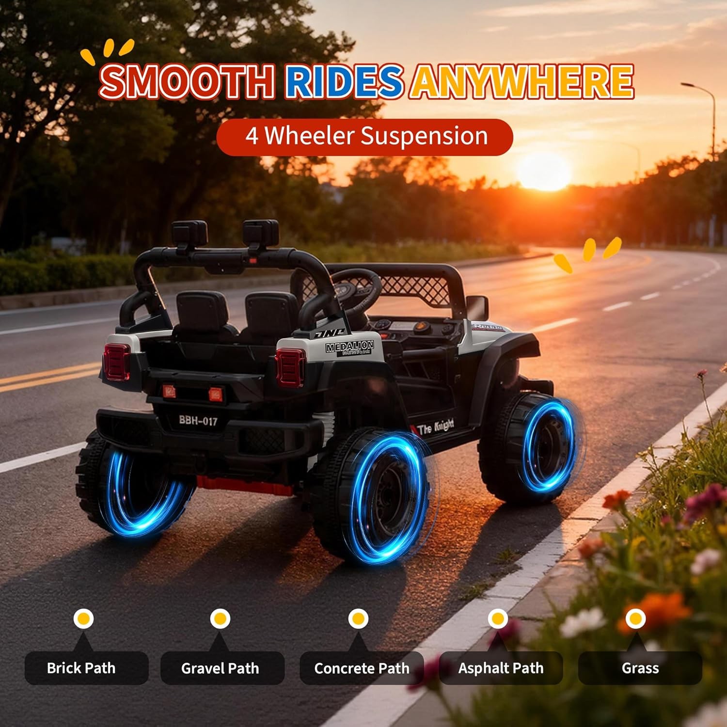 12V Kids Ride On Truck Car Electric Vehicle Remote Control LED Lights Music Gift