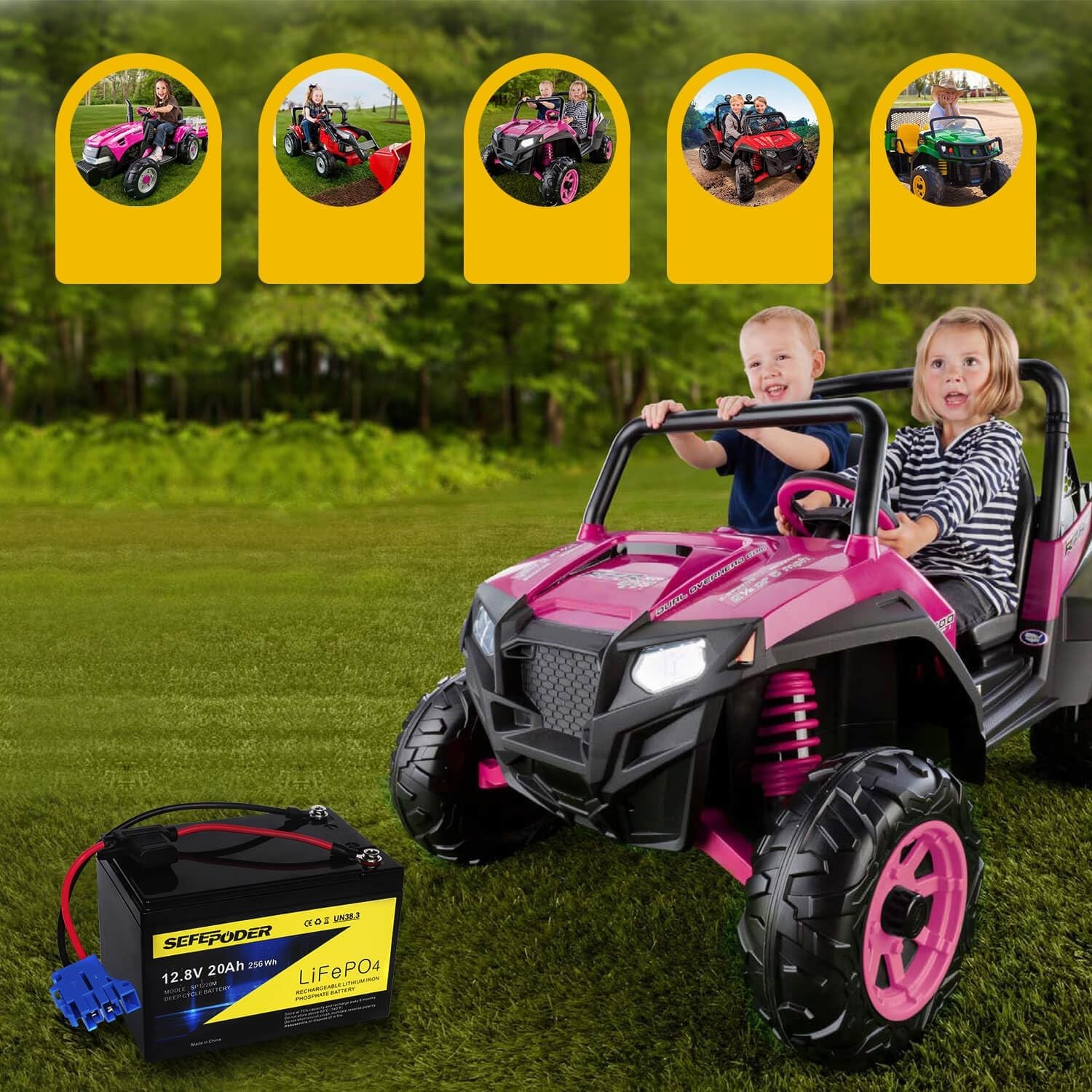Replacement Battery Compatible with Peg Perego 12 Volt Ride on Toys 12V 20Ah