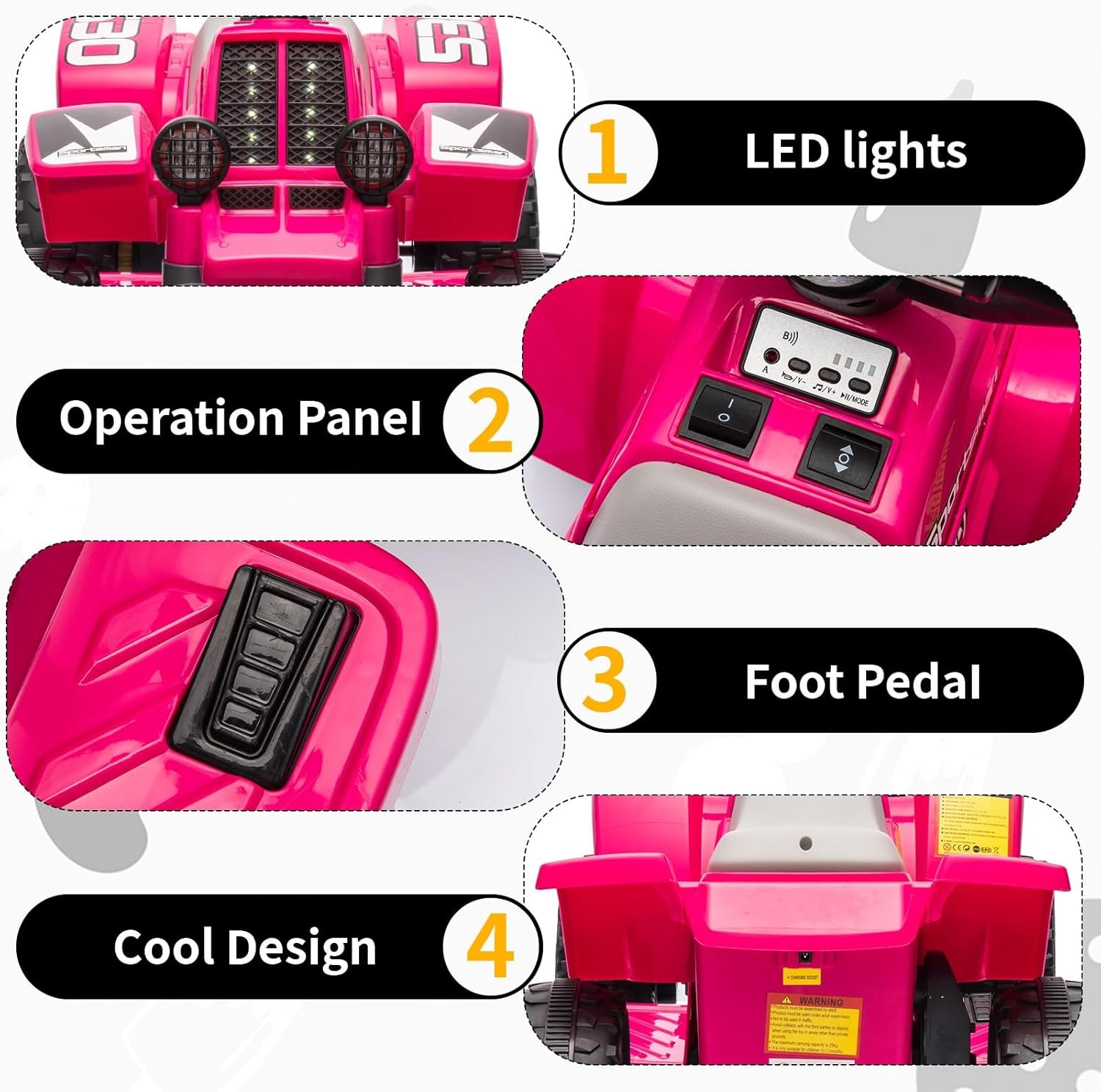 Electric Ride on Cars ATV for Kids,6v 4.5AH Battery,Ride-on Toys for Children