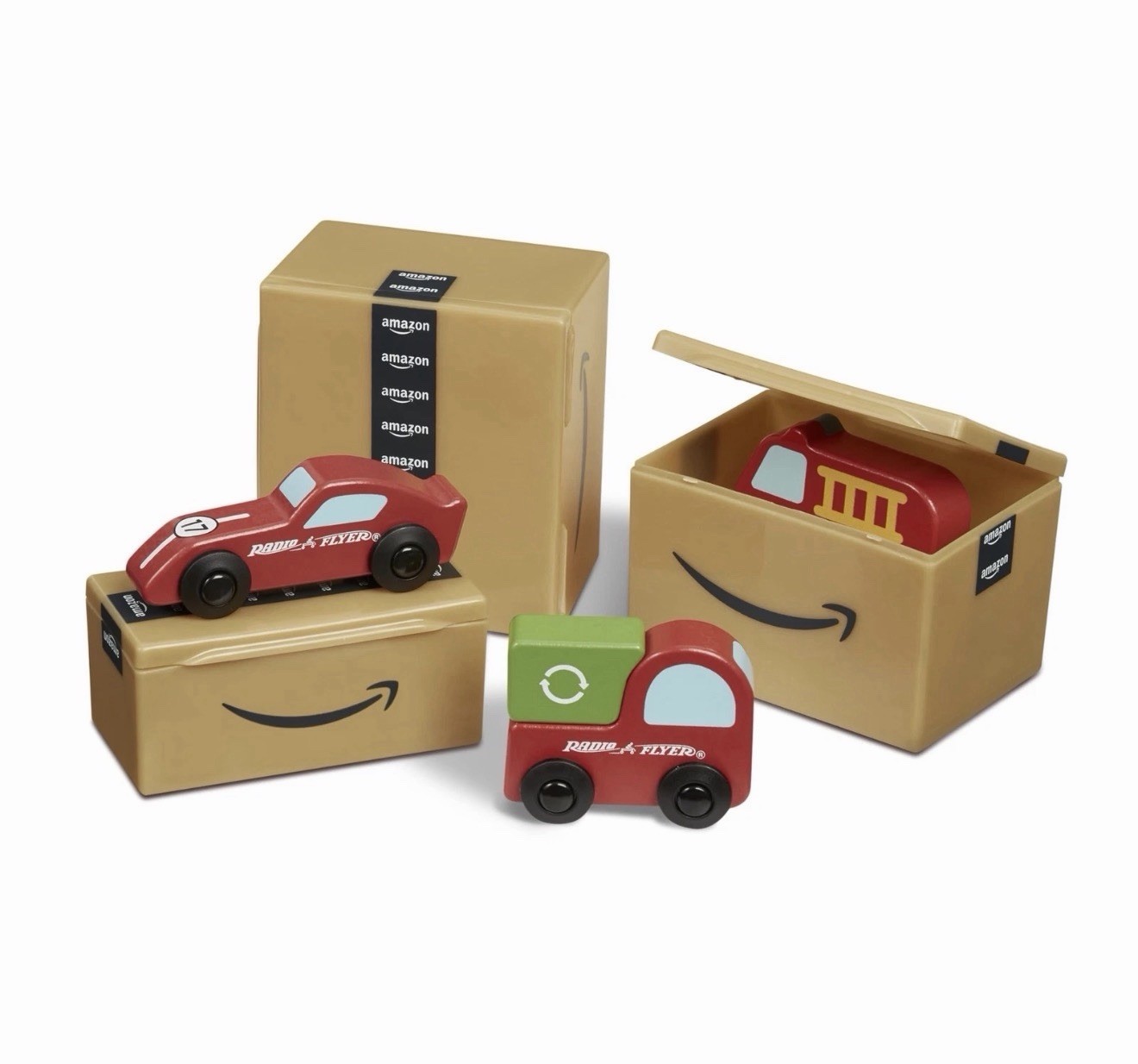 Amazon Delivery Van Ride on Toy for Kids, Blue Toddler Ride on Toy for Ages 2+