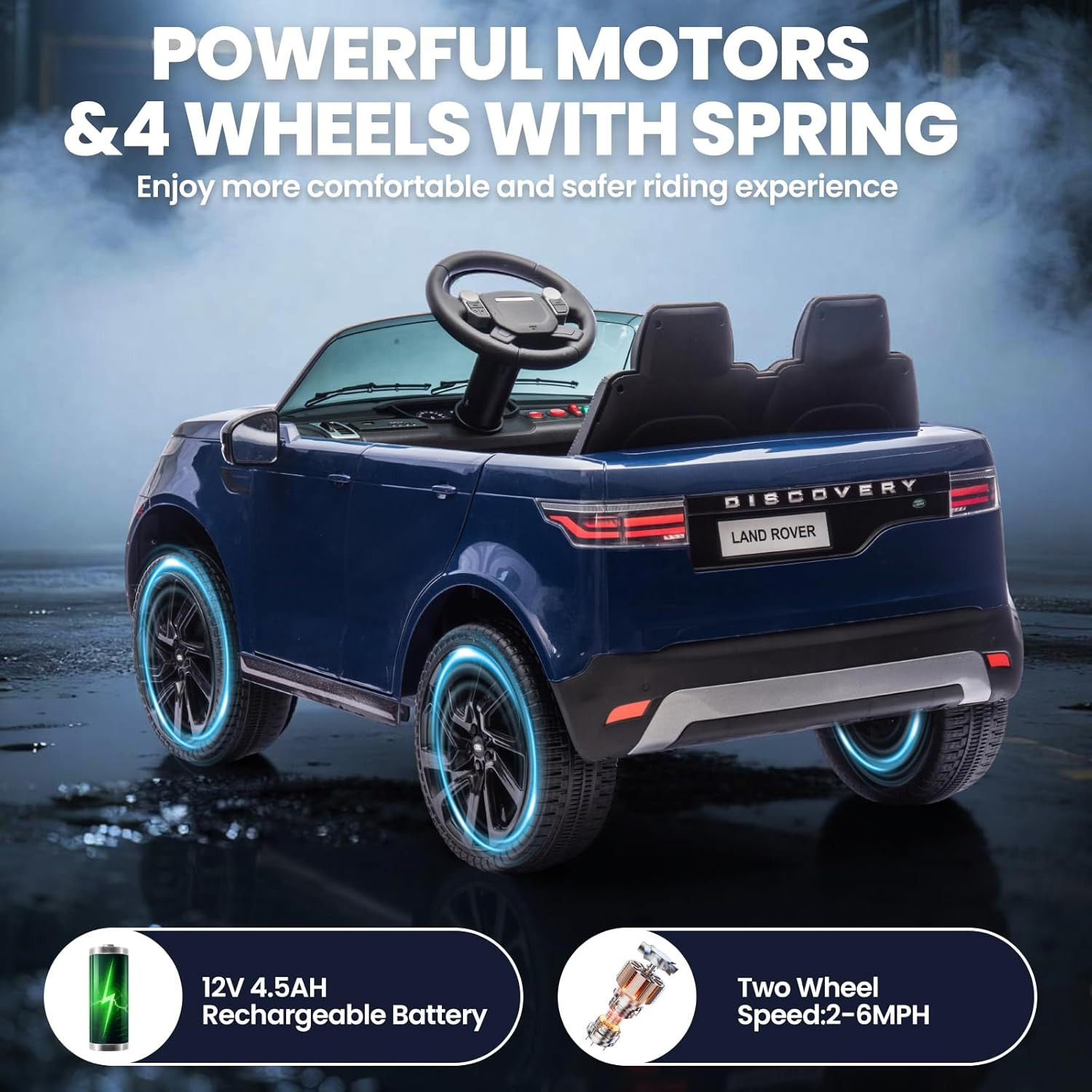 Ride on Car for Kids -12V Licensed Land Rover Electric Ride on Toy with Parental