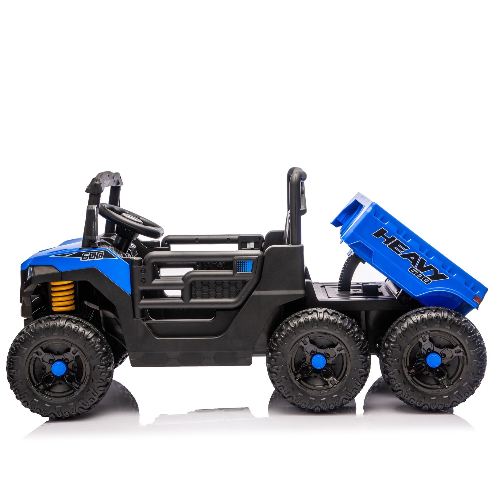 24V Kids ELectric Car Dump Truck Ride on Toys w/Remote,LED,400W Motor, Blue