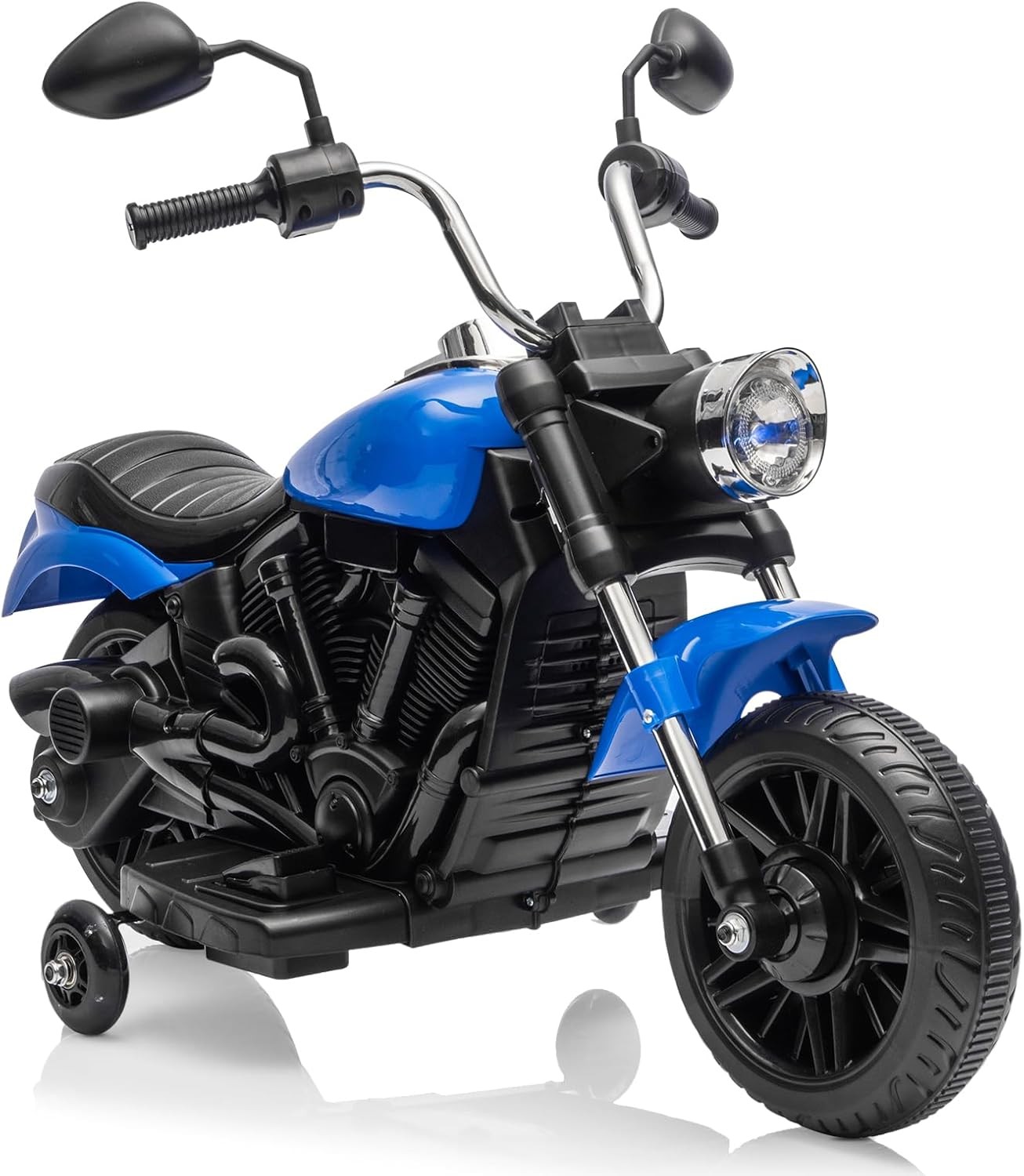 12V Electric Motorcycle for Kids,3-Wheel Ride On Toy w/Detachable Training Wheel