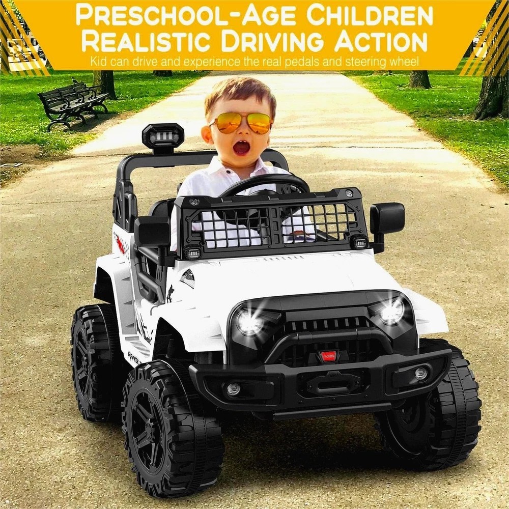12V Kids Electric Ride-On Truck w/Parent Remote Control, Spring Suspension & …