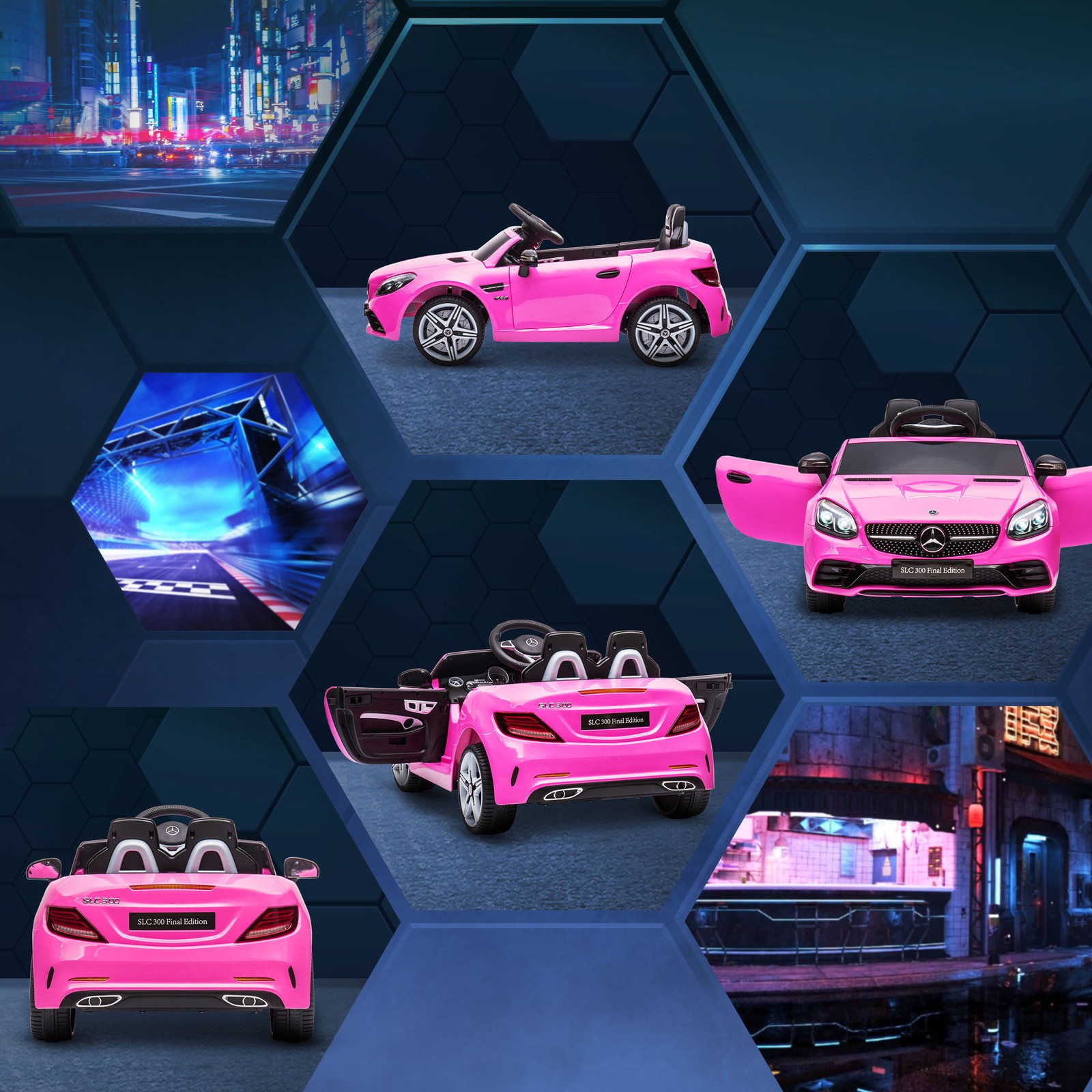 12V Ride On Toy Car for Kids with Remote Control, Pink