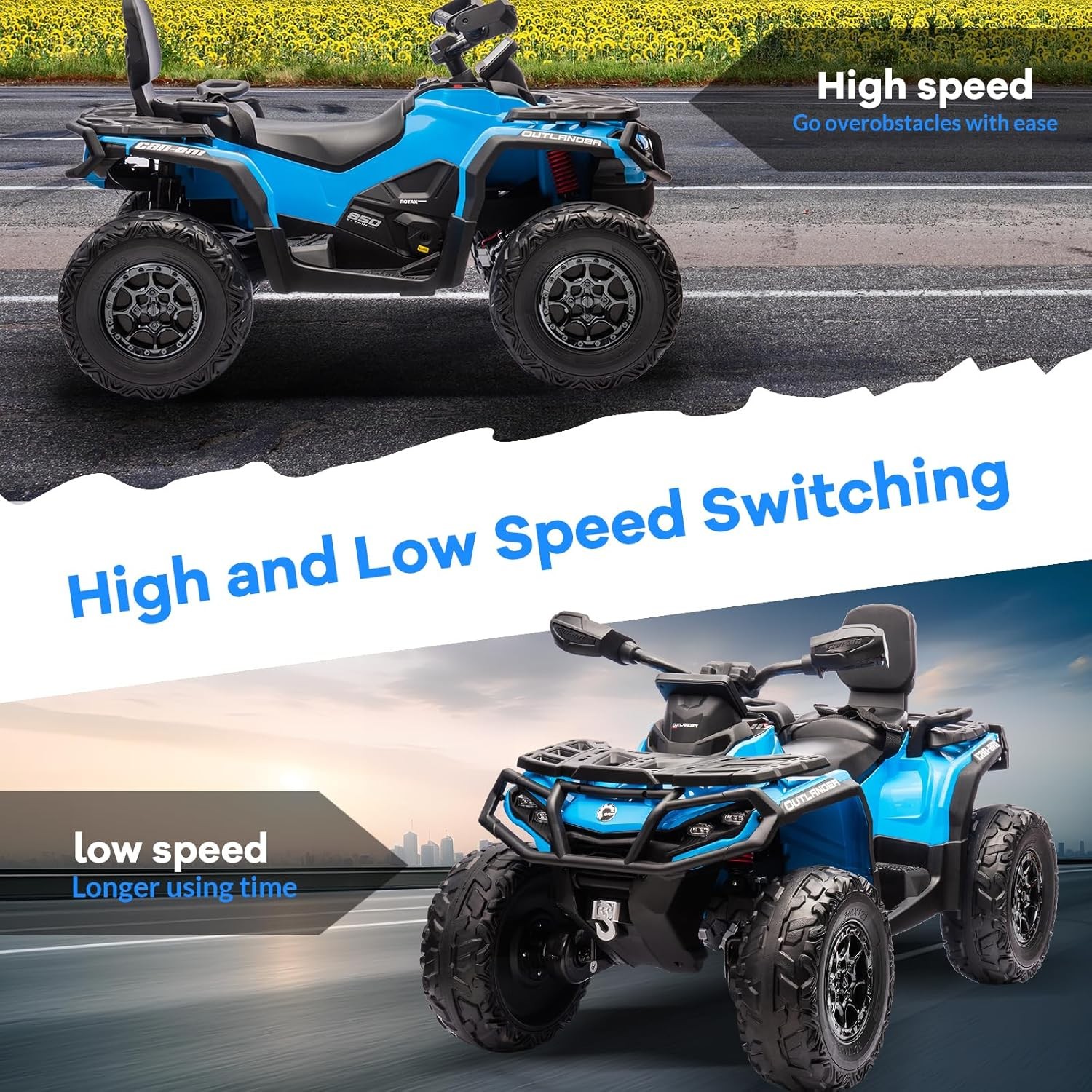 12V Kids ATV Ride on Car Electric Toys Off-Road Vehicles 4 Wheeler Quad for Kids
