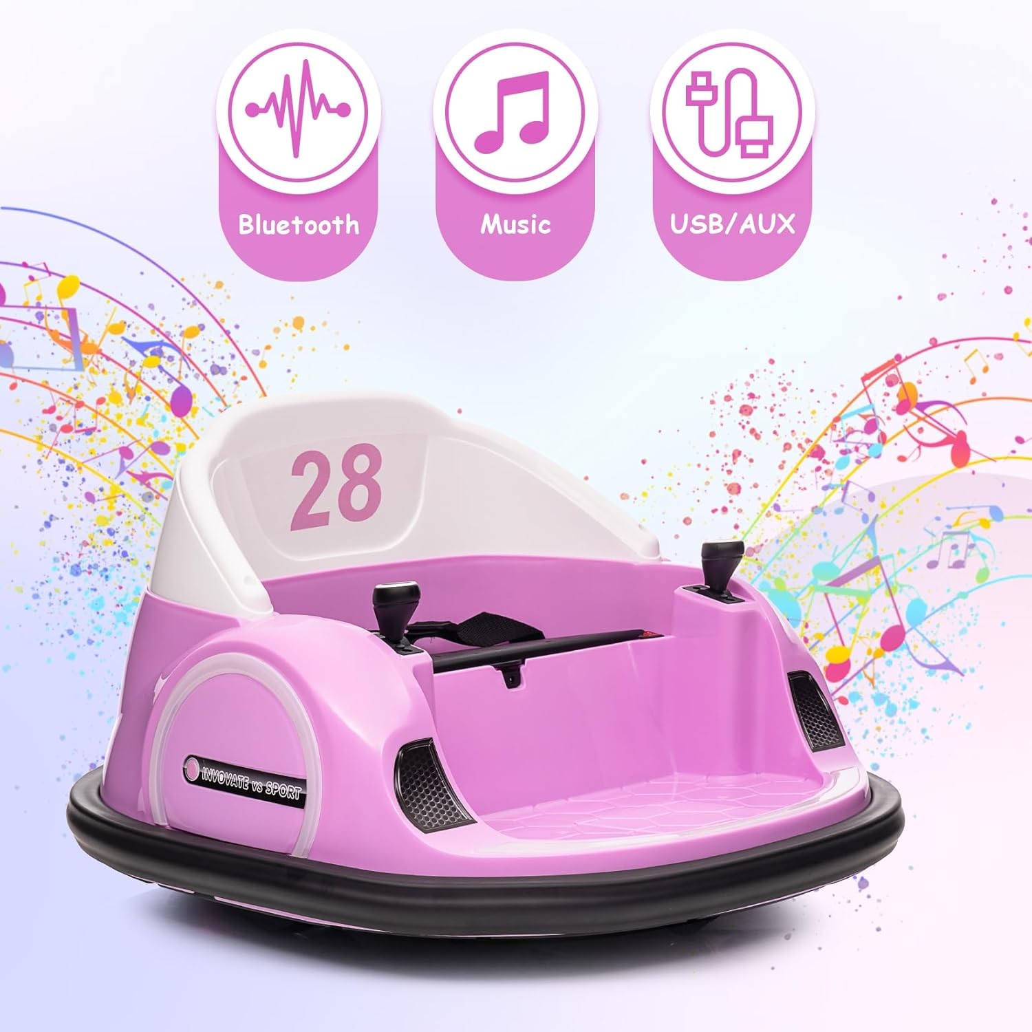 12V Ride On Bumper Car for Kids Toy Gifts Toddlers Electric Bumping Car with RC