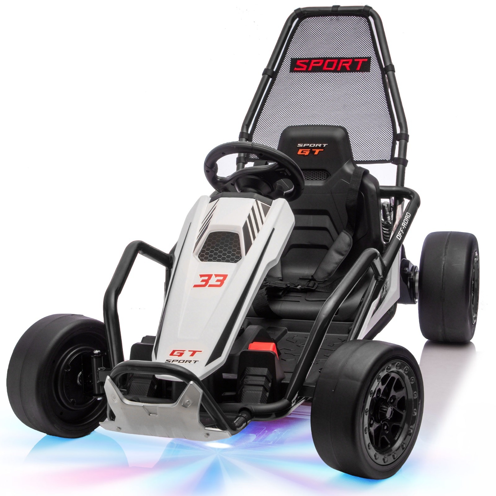 24V Kids Electric Go Kart 7AH Electric Drift Kart Car for Age 6+,400W Motor,Blac