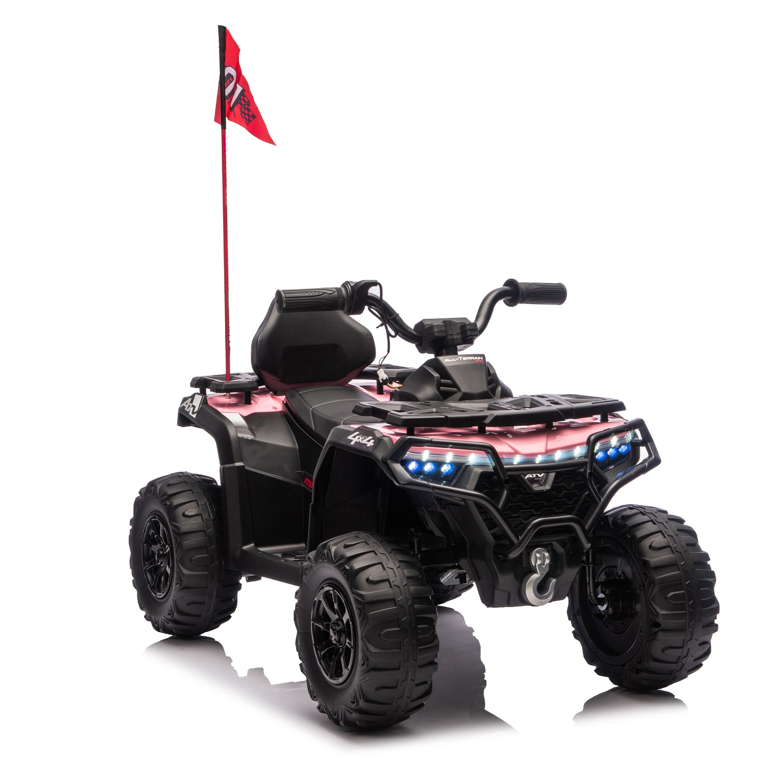Kids Ride on ATV 24V Electric Off-Road Car for Ages 3-6 with LED Bluetooth Music
