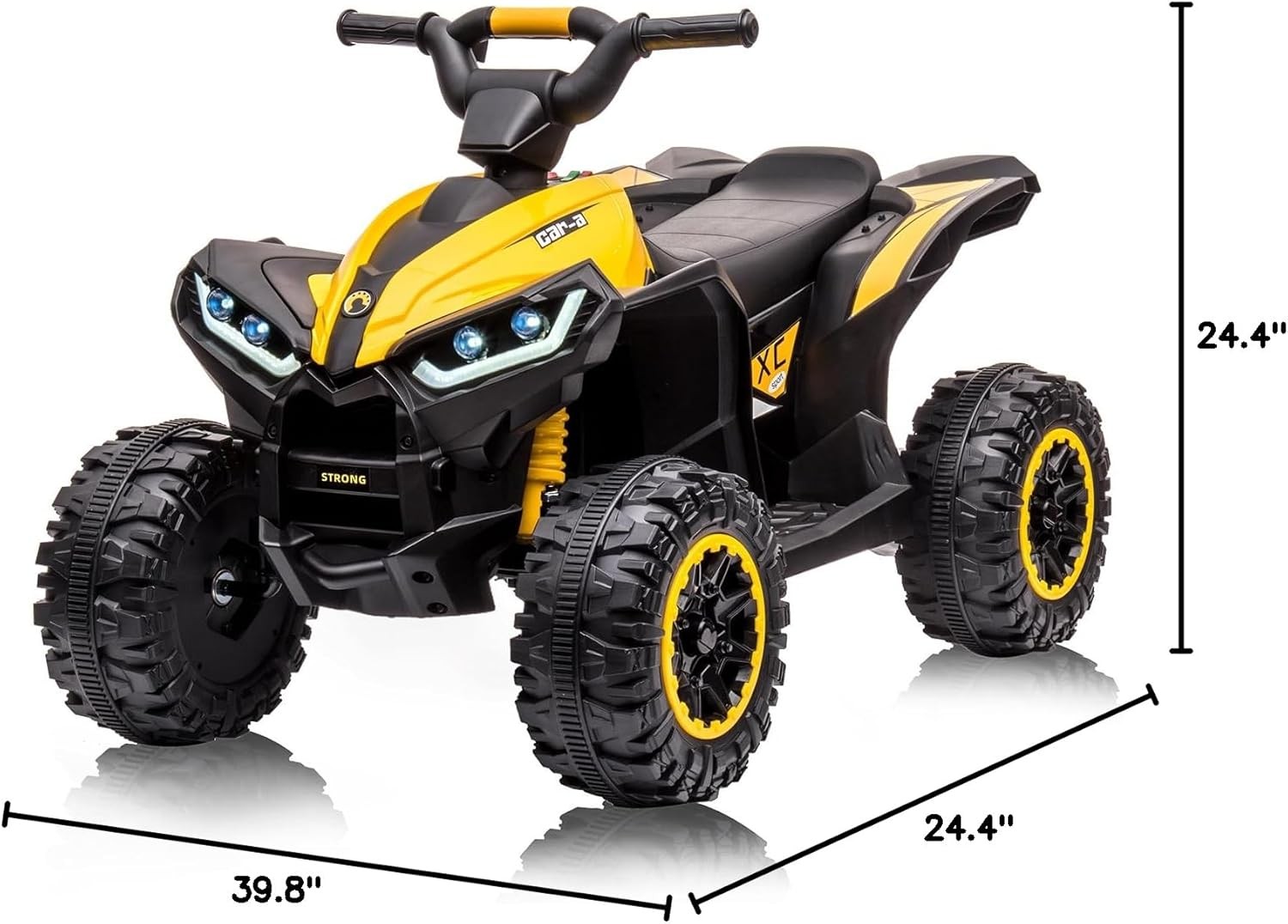 Kids 12V Electric Ride On ATV 4-Wheeler Toy Car with Music & Foot Pedal Quad