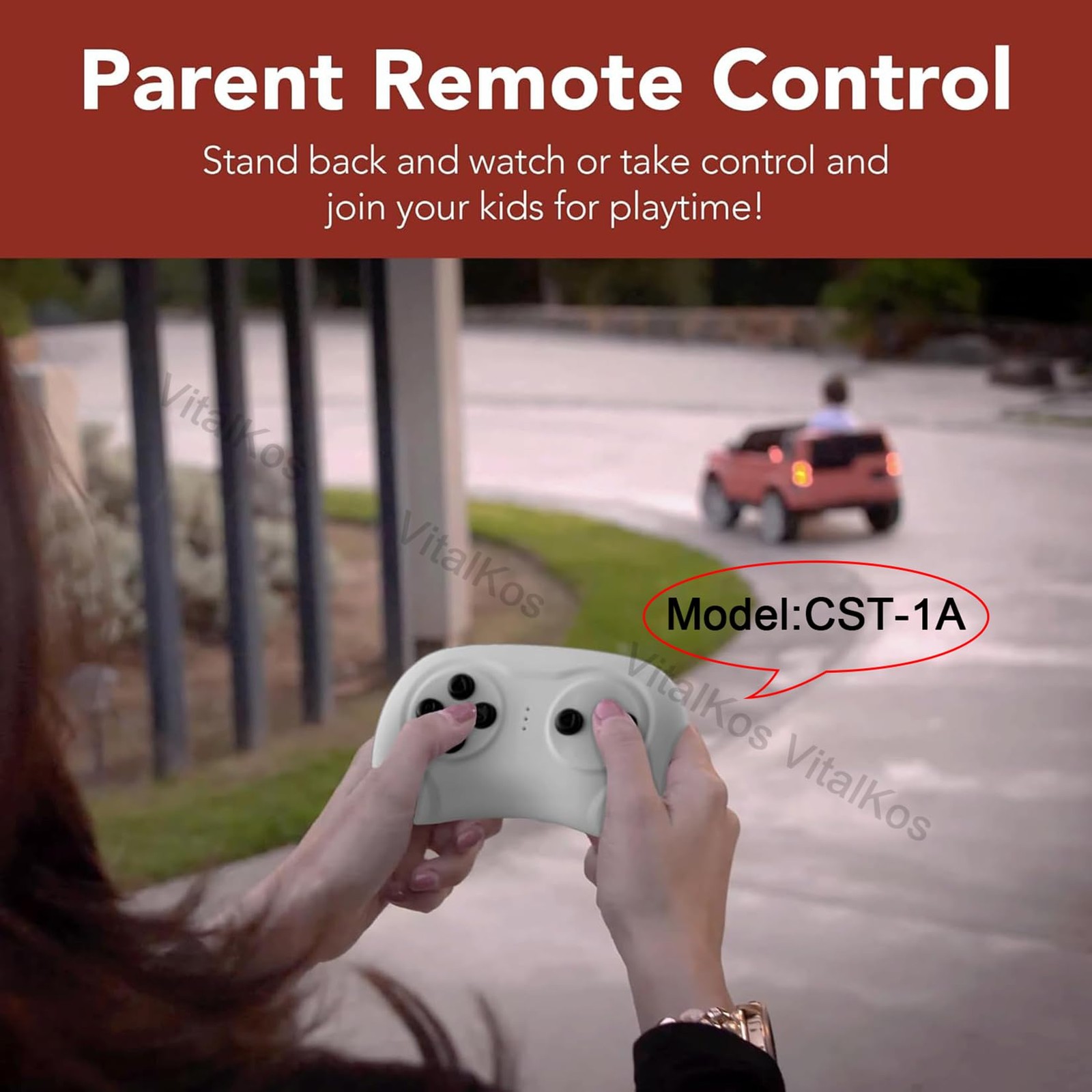 2.4G Bluetooth Remote Control for Kids Powered Ride On Car, black