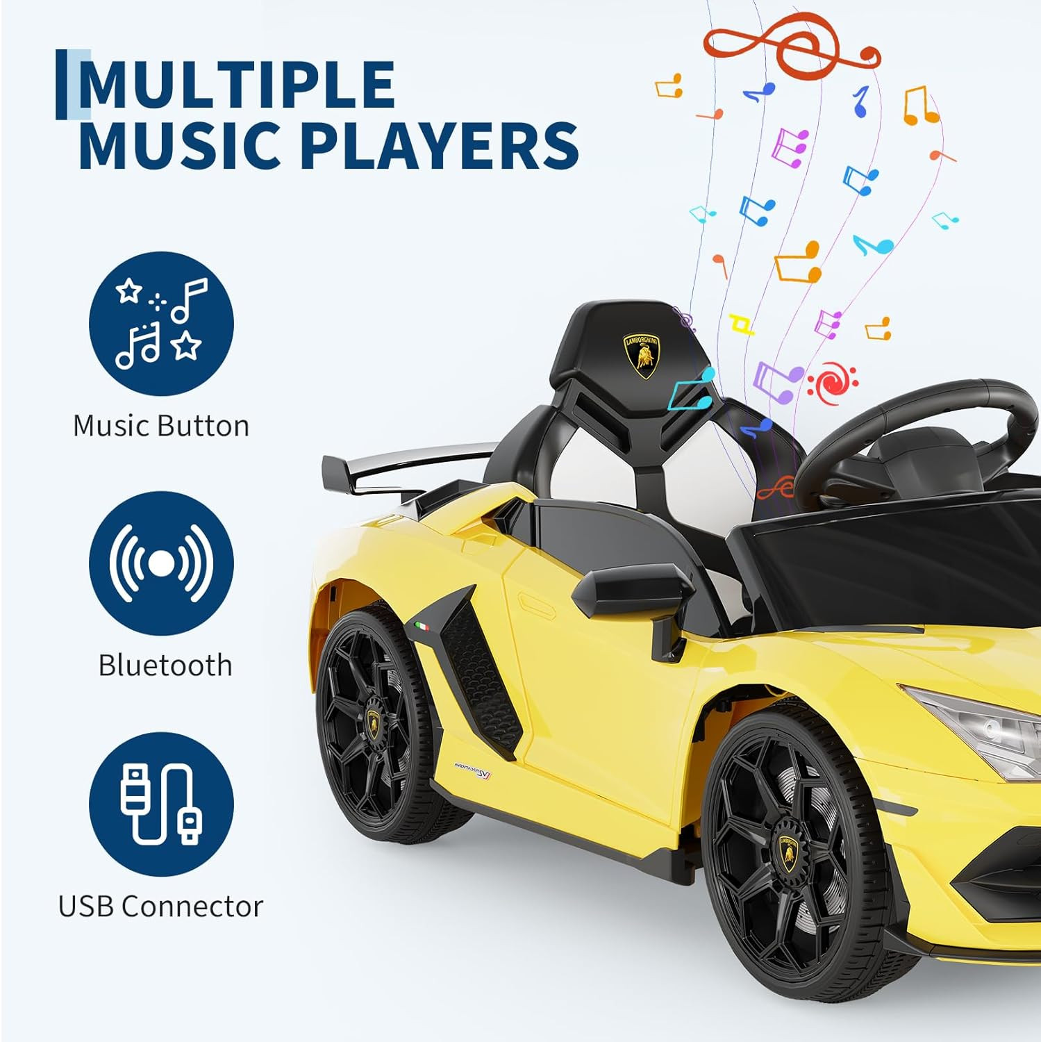 12V Kids Electric Car with Remote Control, LED Lights & Sound System – Licensed