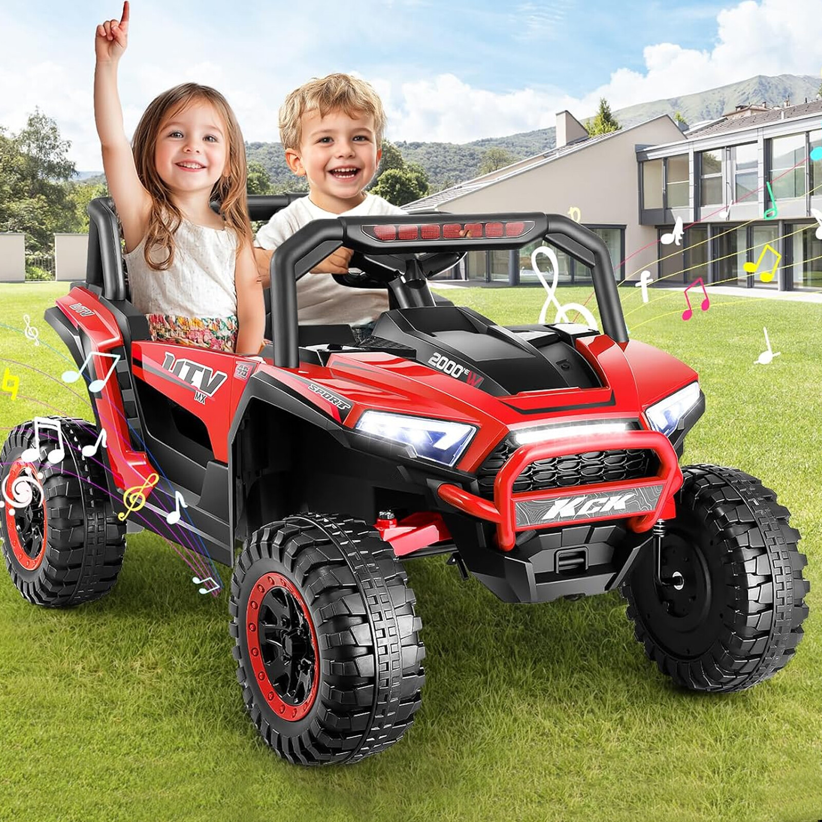 24V Kids Ride On UTV Car for Kids Electric Car Toys 4 Wheeler Off-Road W/Remote