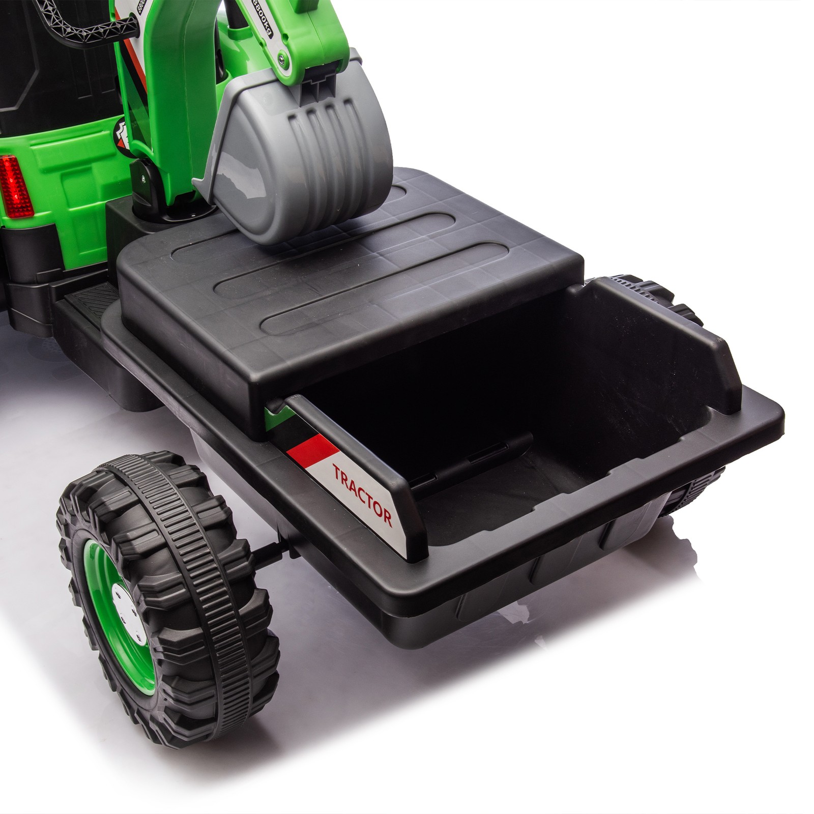 24V Kids Ride on Tractor 4-in-1 Electric Excavator Dump Truck Bulldozer W/Remote