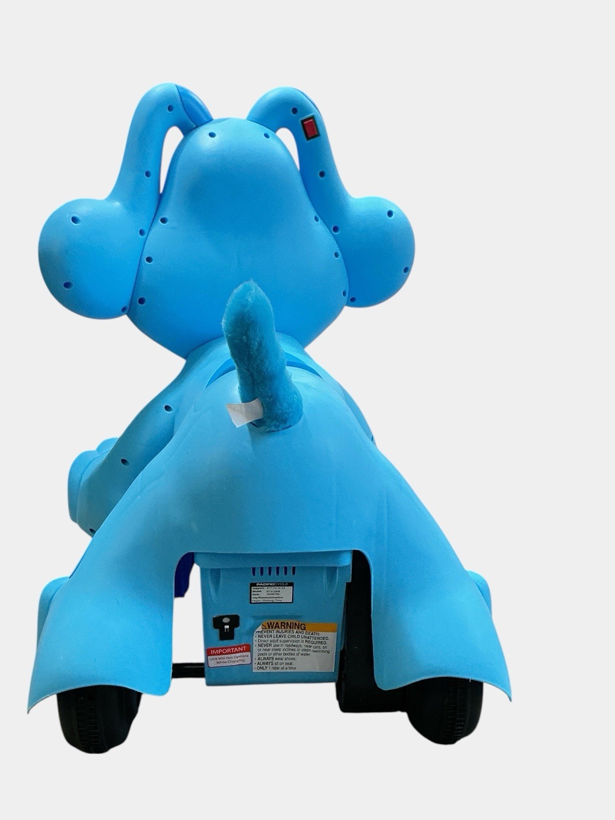 Blue’s Clues Snack Time Ride-On Toy for 18-30 Months, Rechargeable Battery Bluey