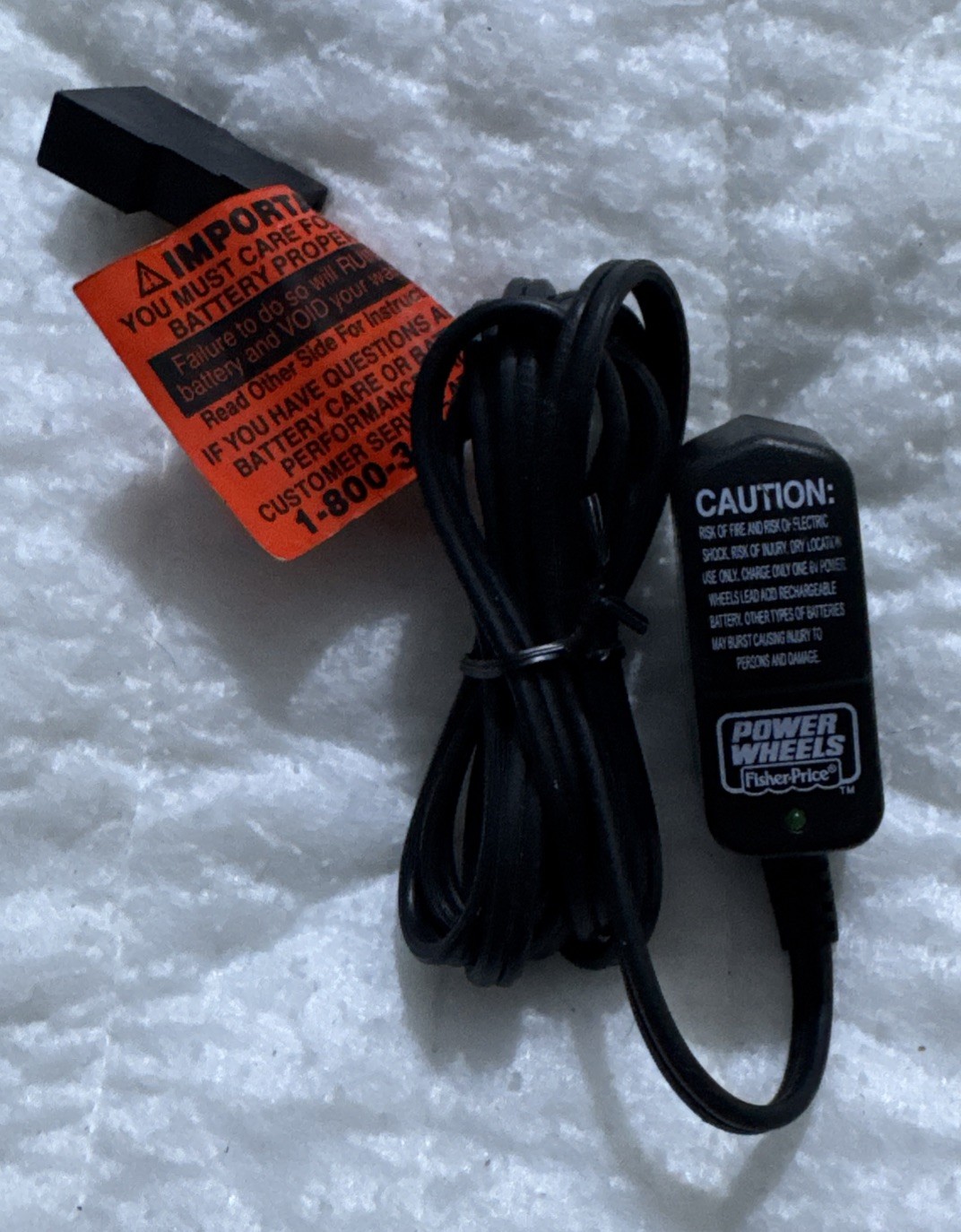 Fisher Price Power Wheels 6V Battery Charger Model 00801-1483 Free Shipping