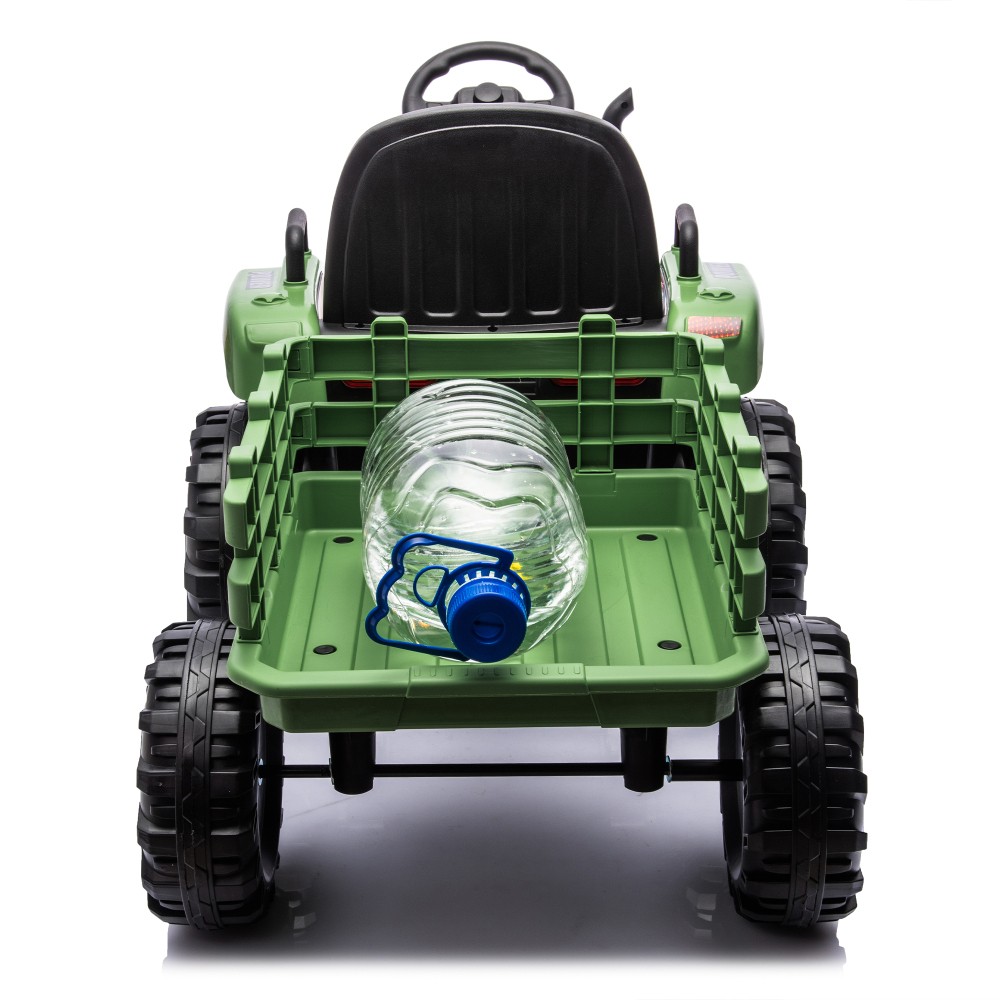 Kids Ride On Tractor w/Trailer 24V Battery Powered Electric Vehicle Toys Remote